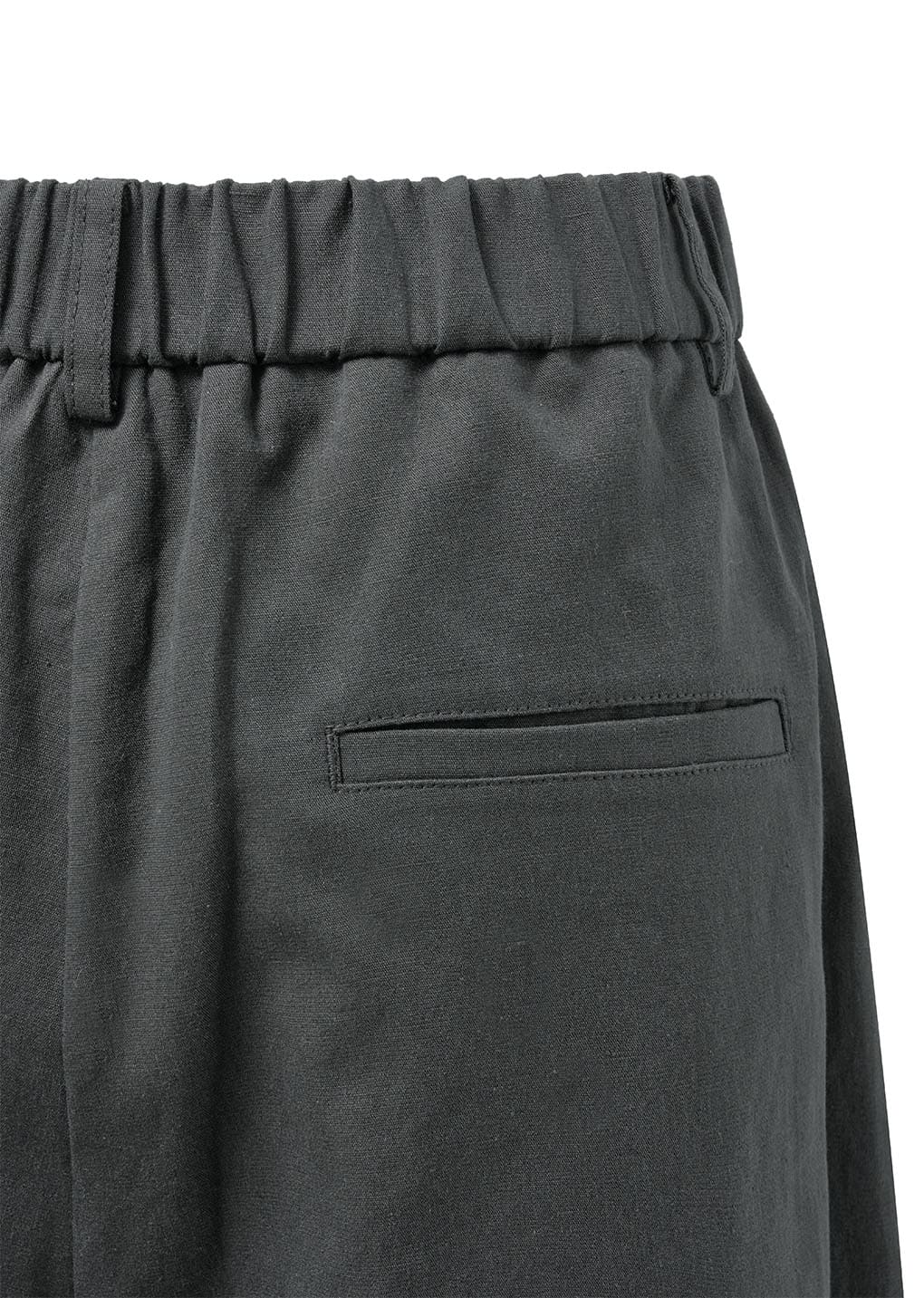 wide bermuda pants, charcoal