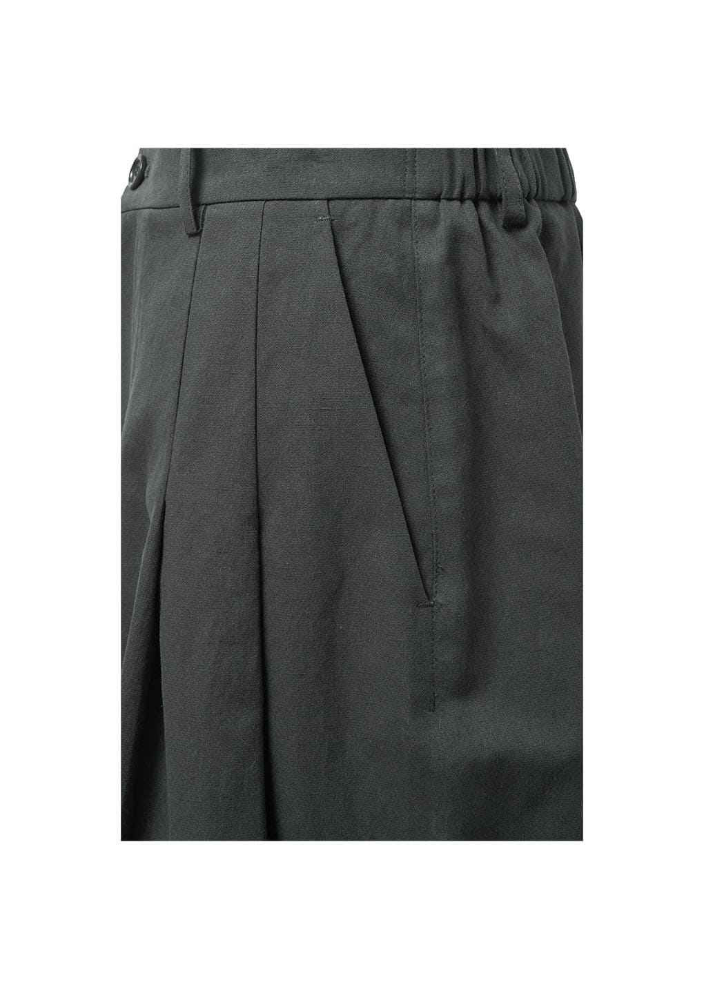 wide bermuda pants, charcoal