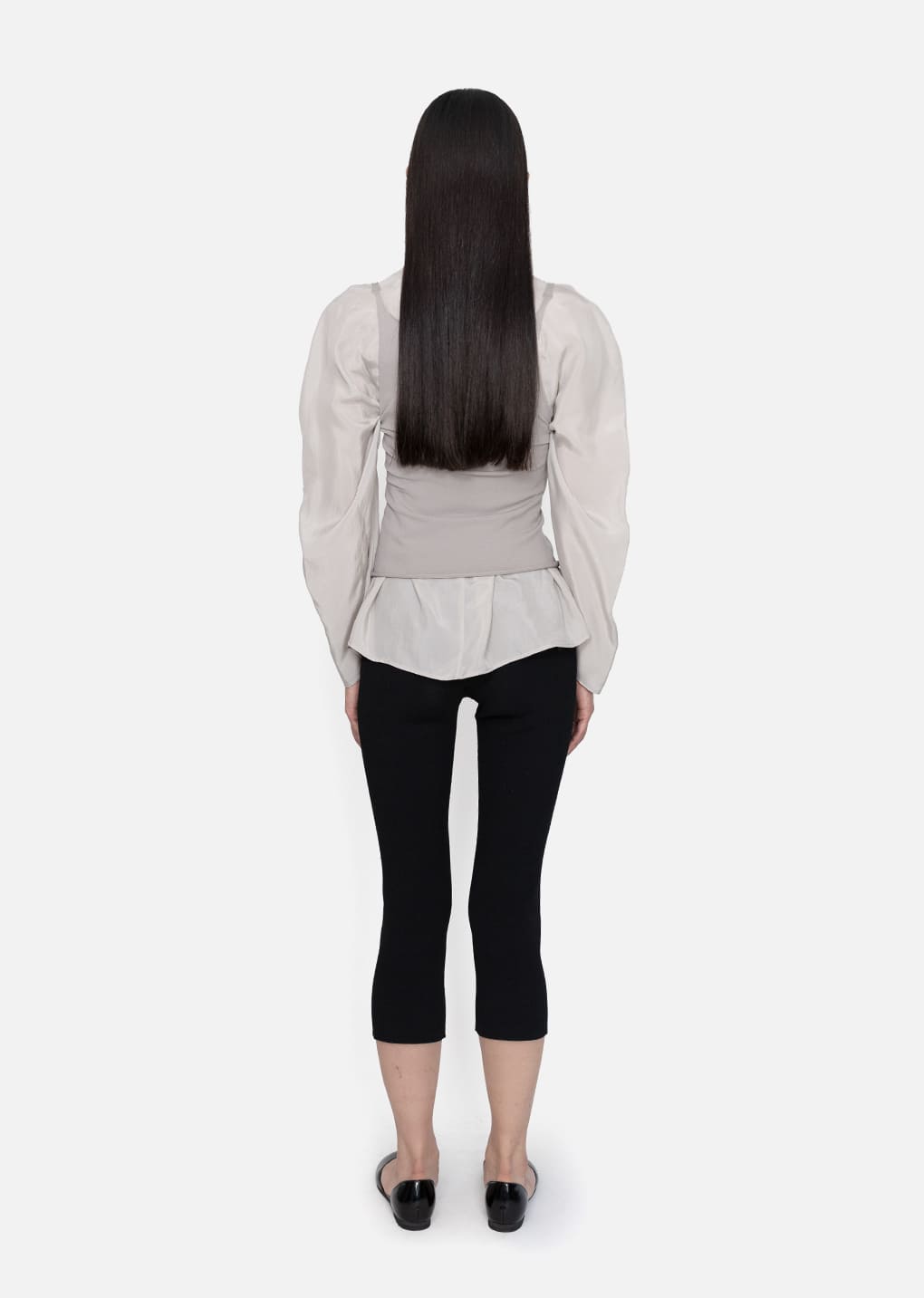 women's raglan cupro top, beige