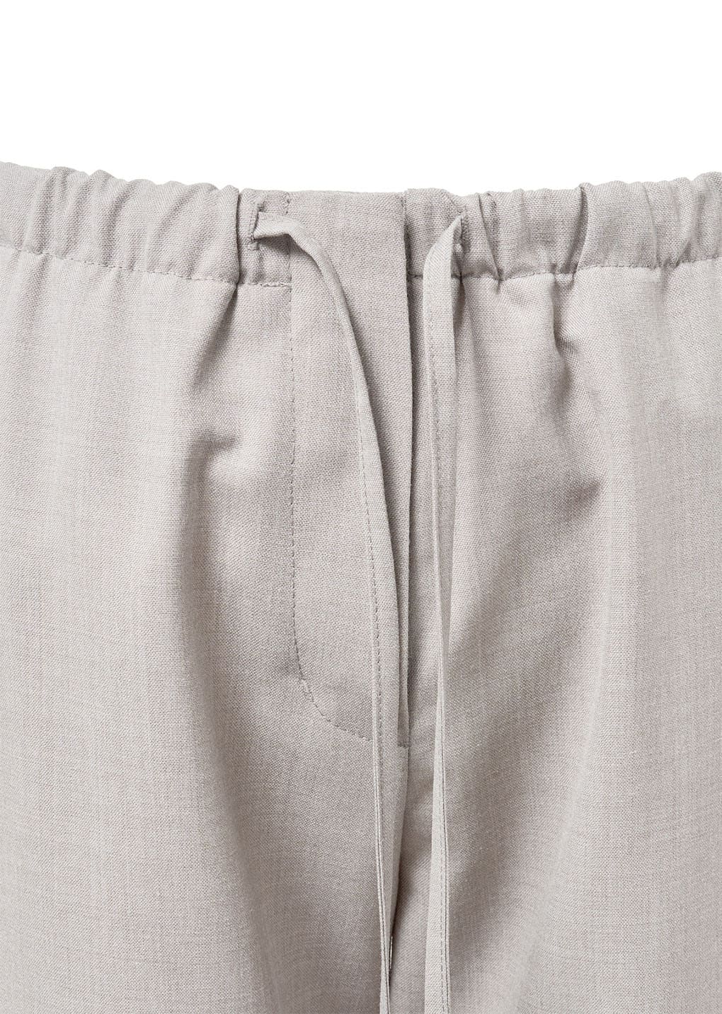 wool banding pants, beige