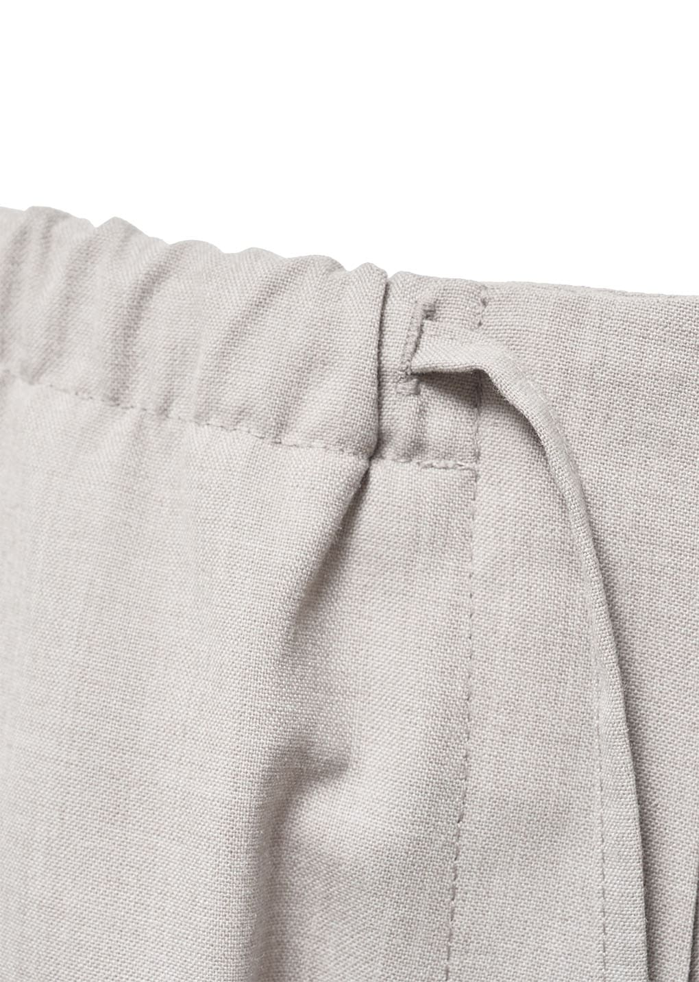 wool banding pants, beige