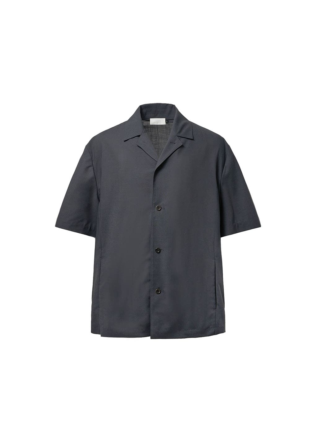 wool button up shirts jacket, charcoal
