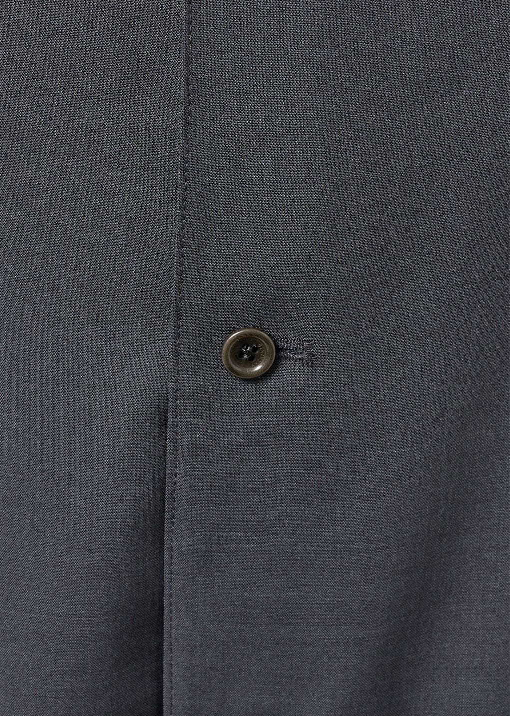 wool button up shirts jacket, charcoal
