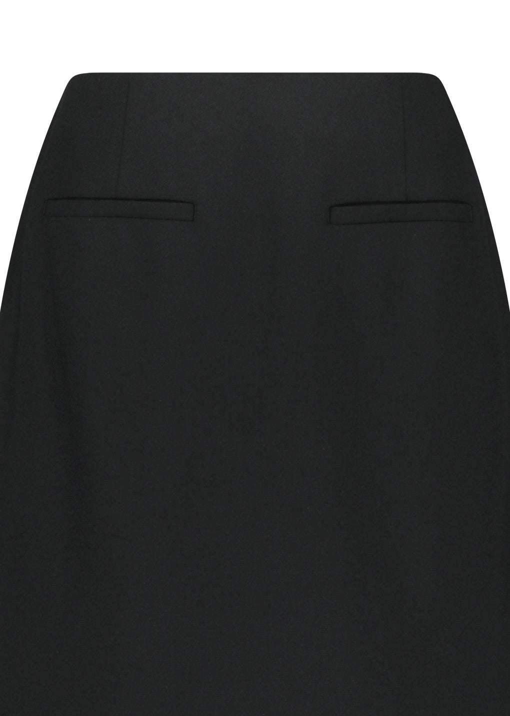 wool maxi long skirt, black