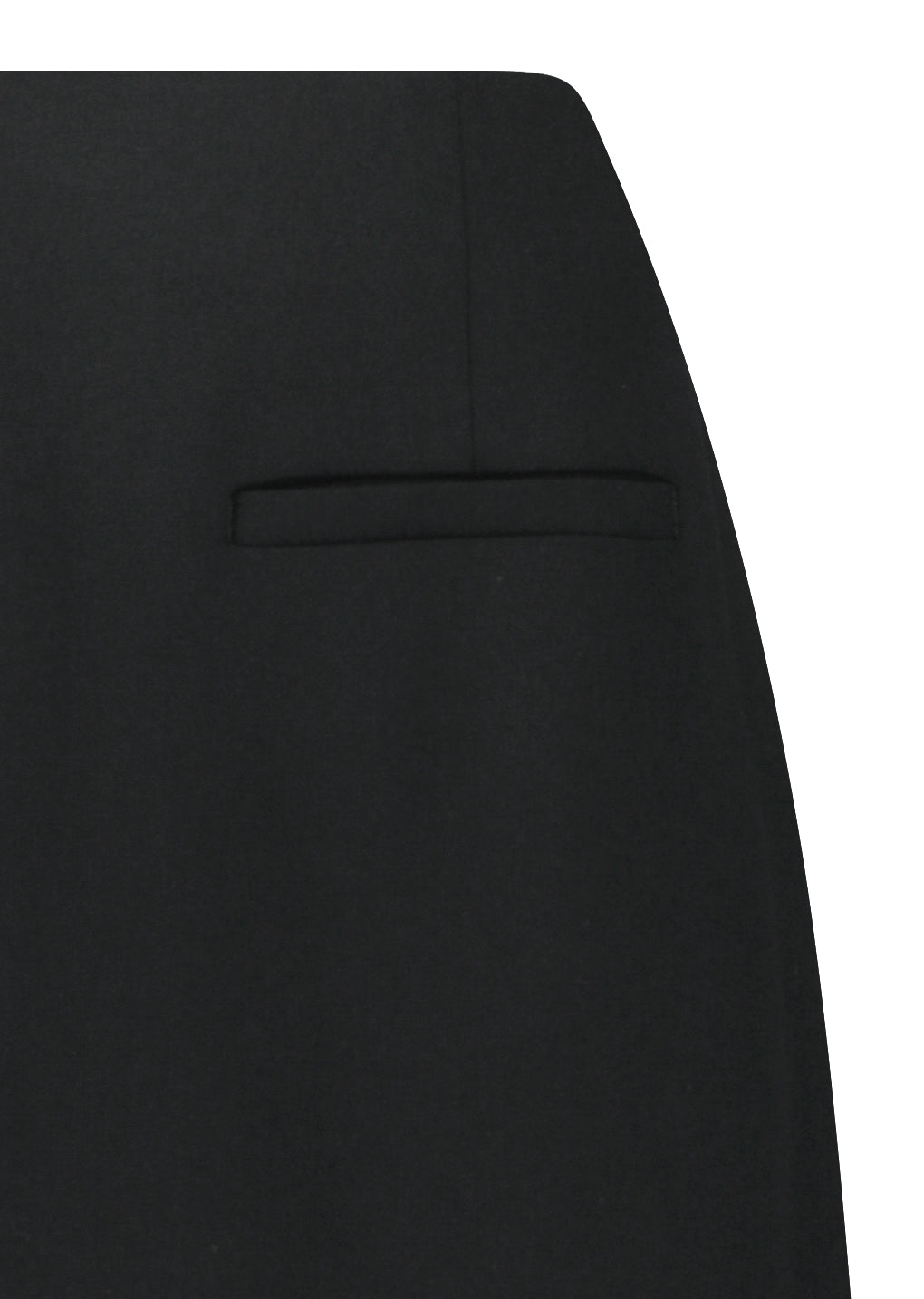 wool maxi long skirt, black