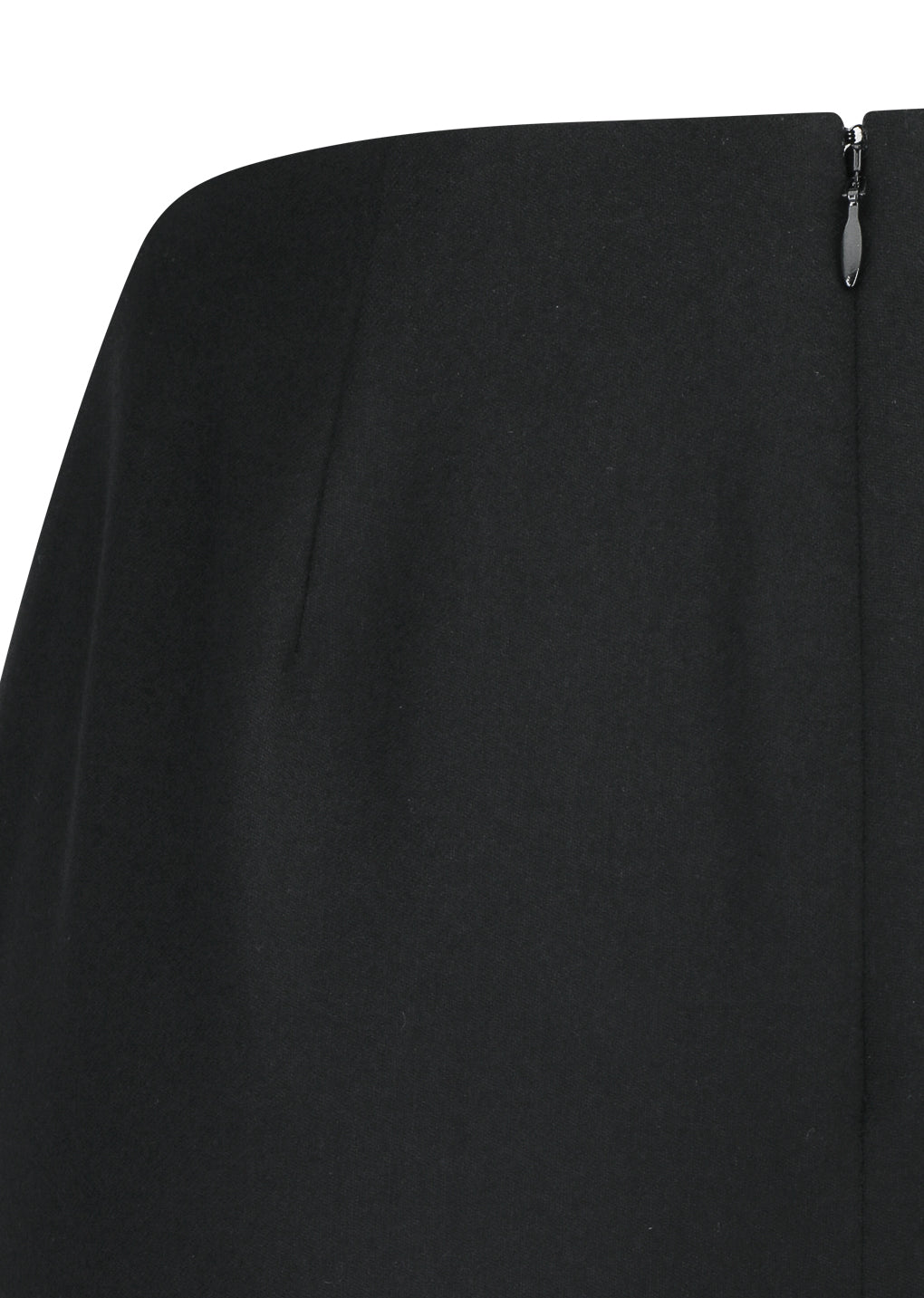 wool maxi long skirt, black