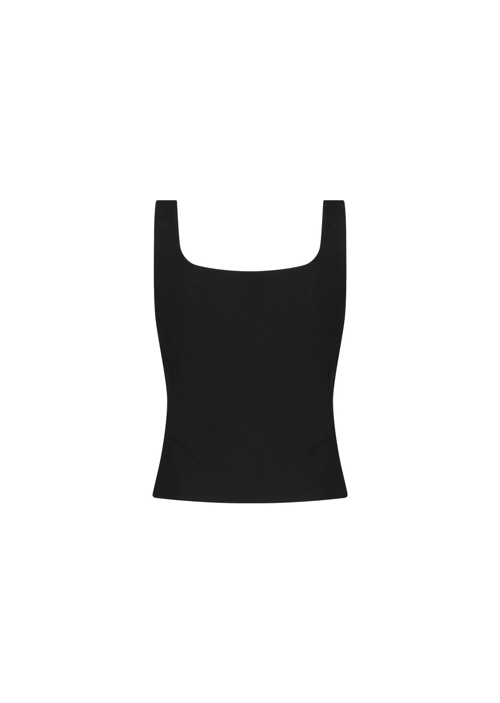 wool snap button down vest, black hover