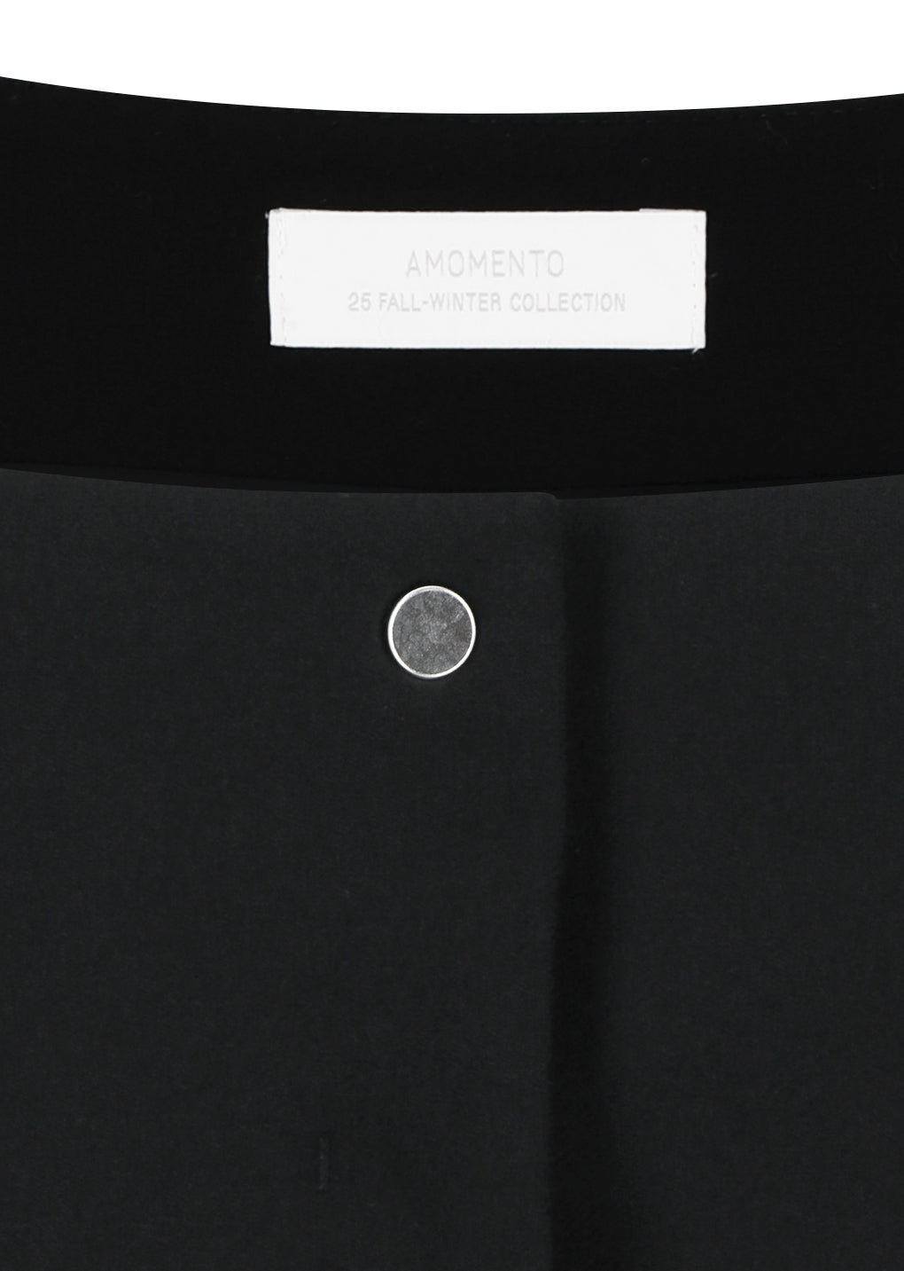 wool snap button down vest, black