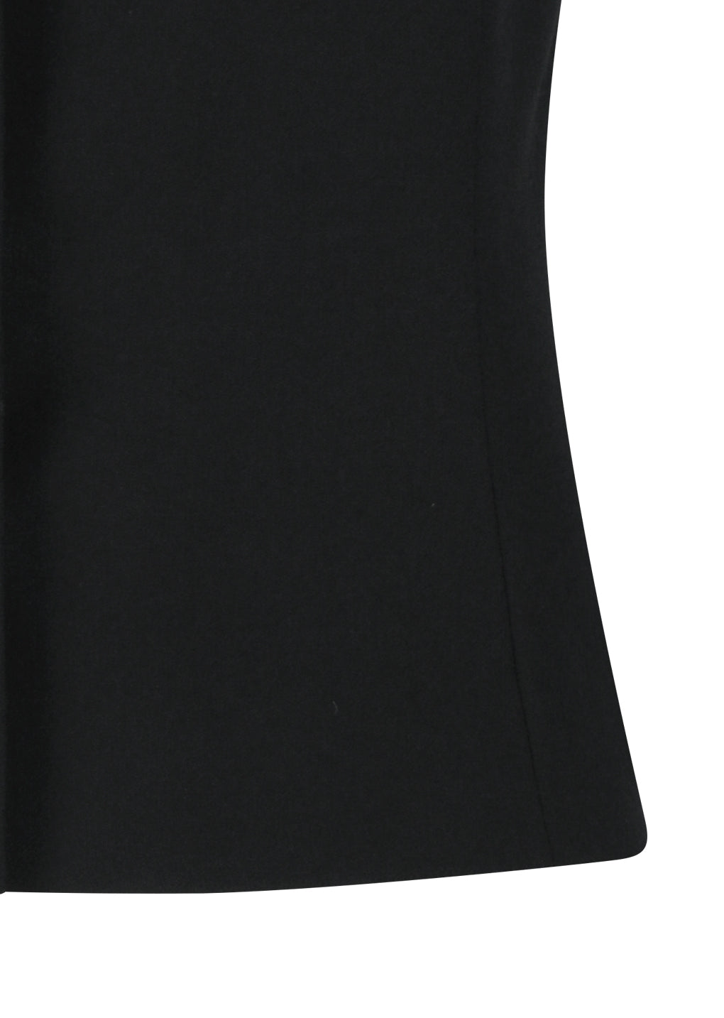 wool snap button down vest, black