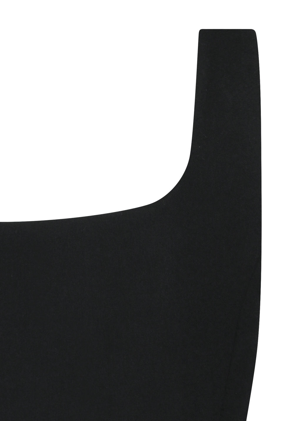 wool snap button down vest, black