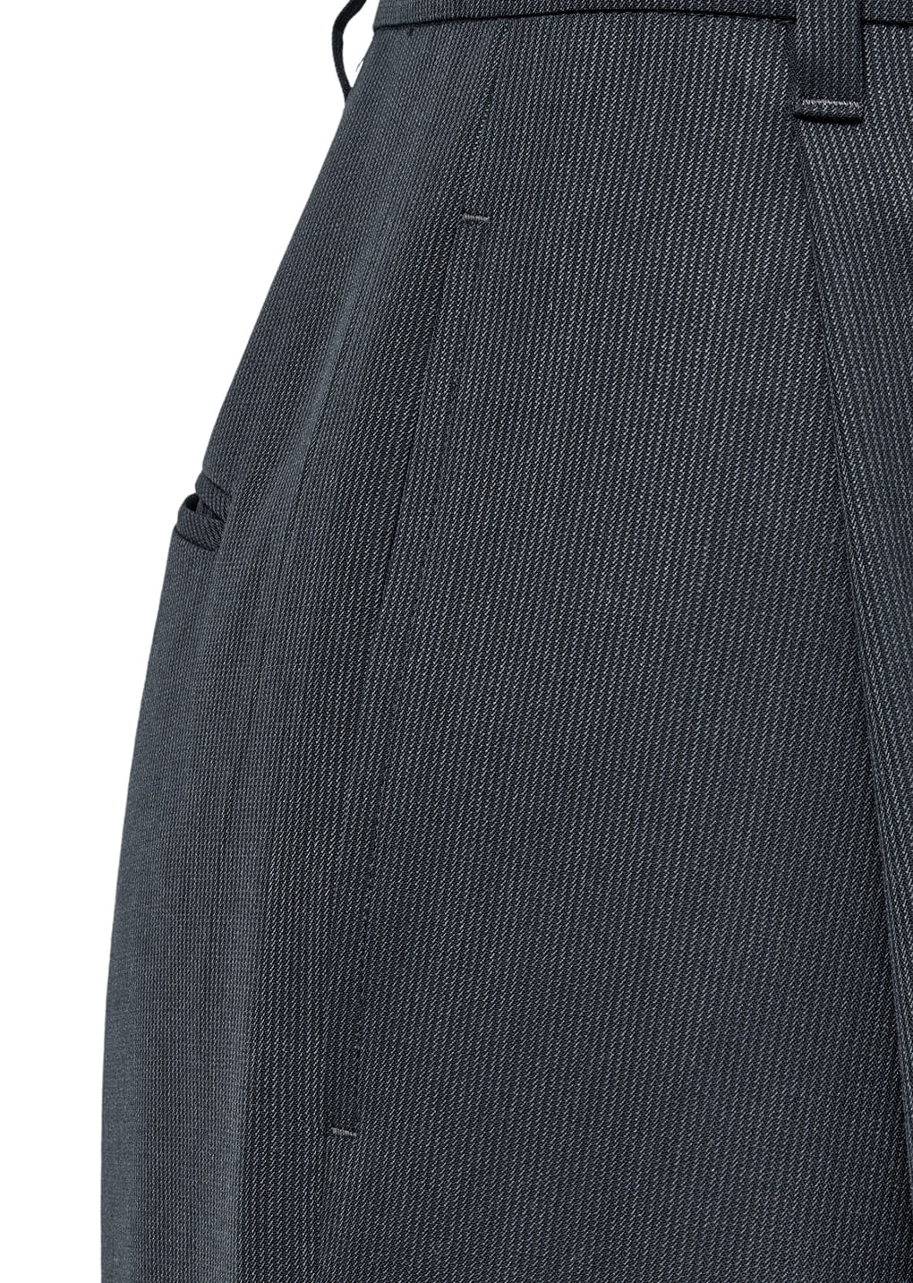 wool stripe martine pants, black
