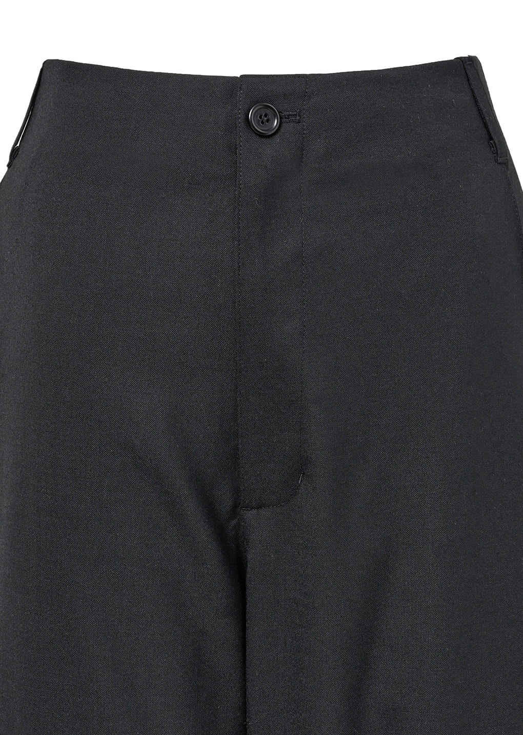 wool wide pants, black