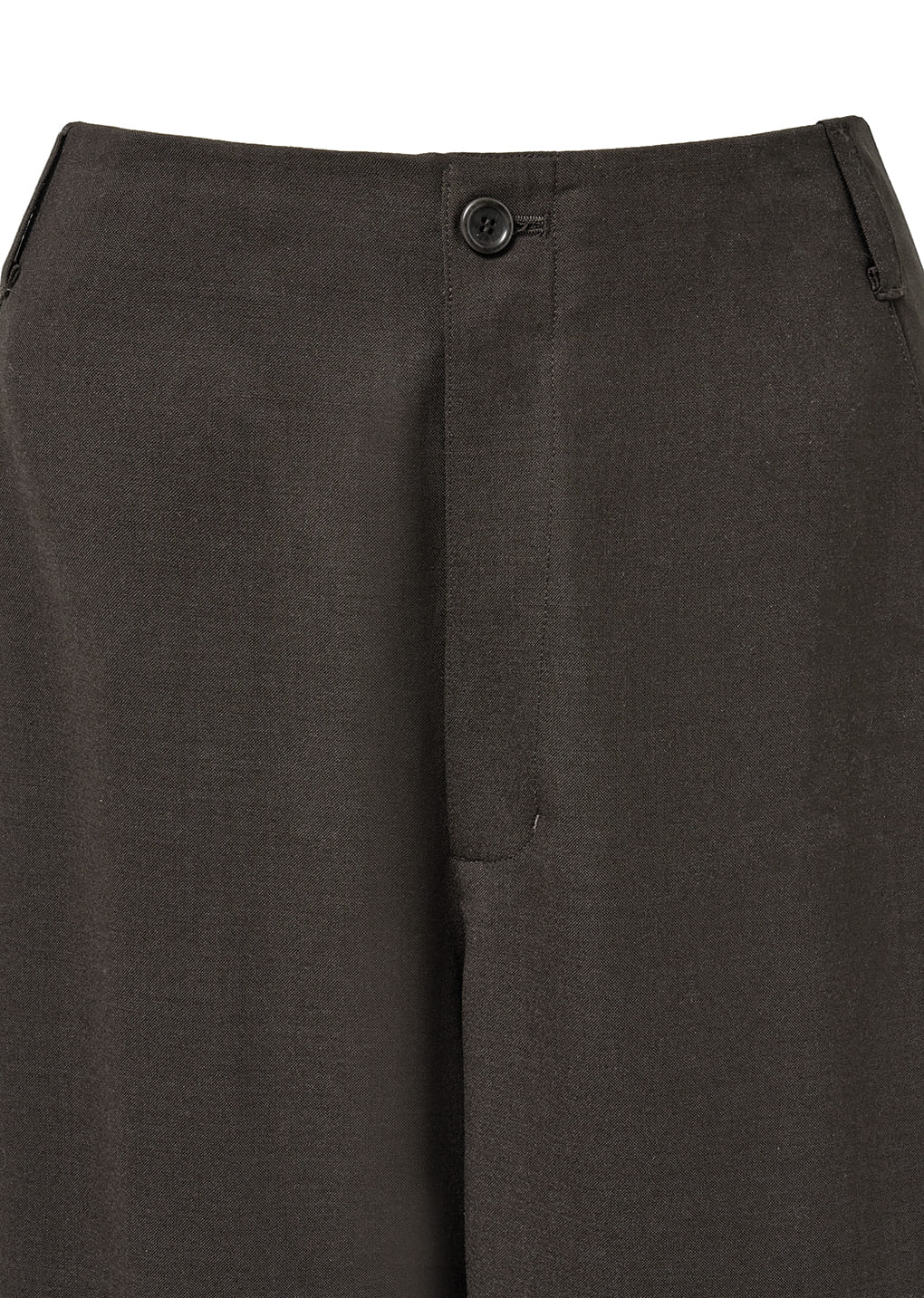 WOOL WIDE PANTS, DARK BROWN