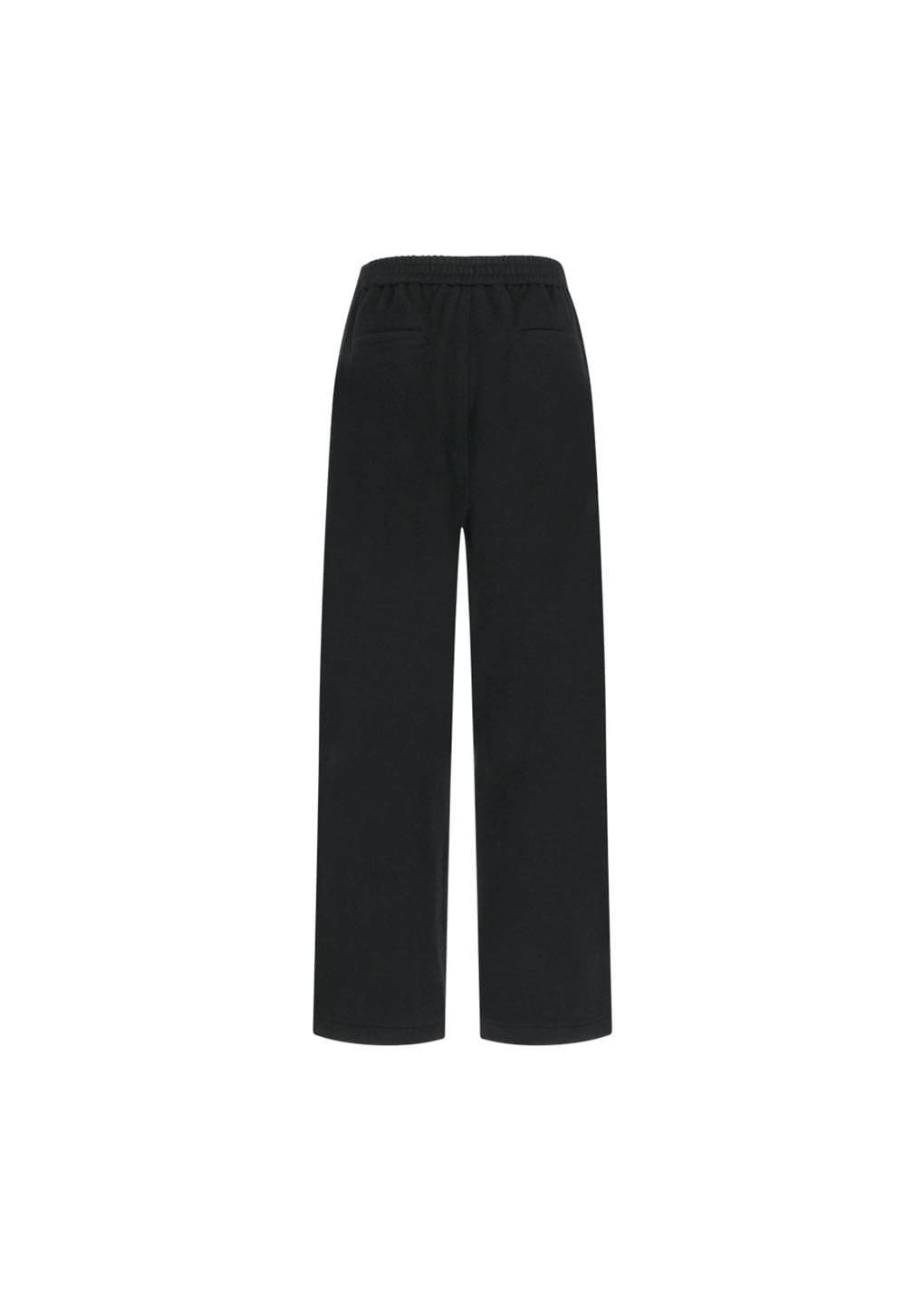 wool banding jogger pants, black hover