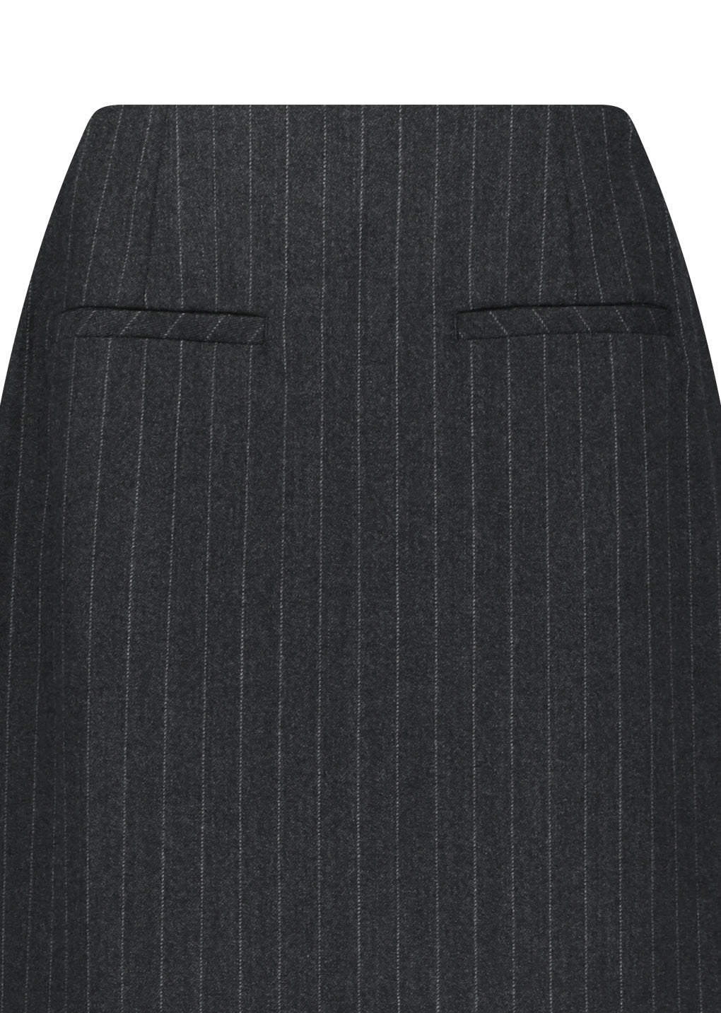 wool maxi long skirt, stripe