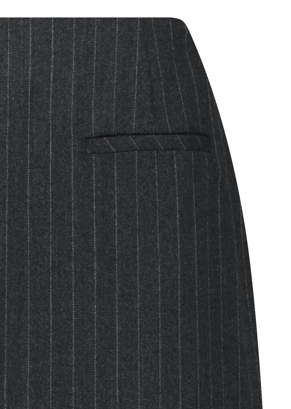 wool maxi long skirt, stripe