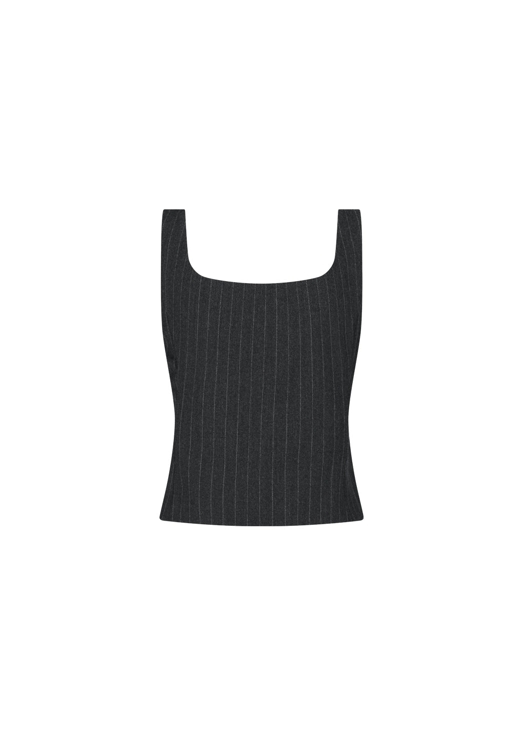 wool snap button down vest, stripe