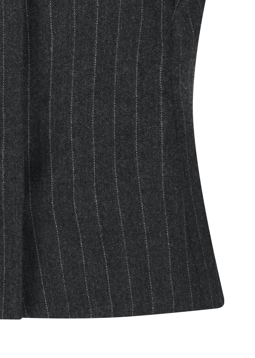 wool snap button down vest, stripe