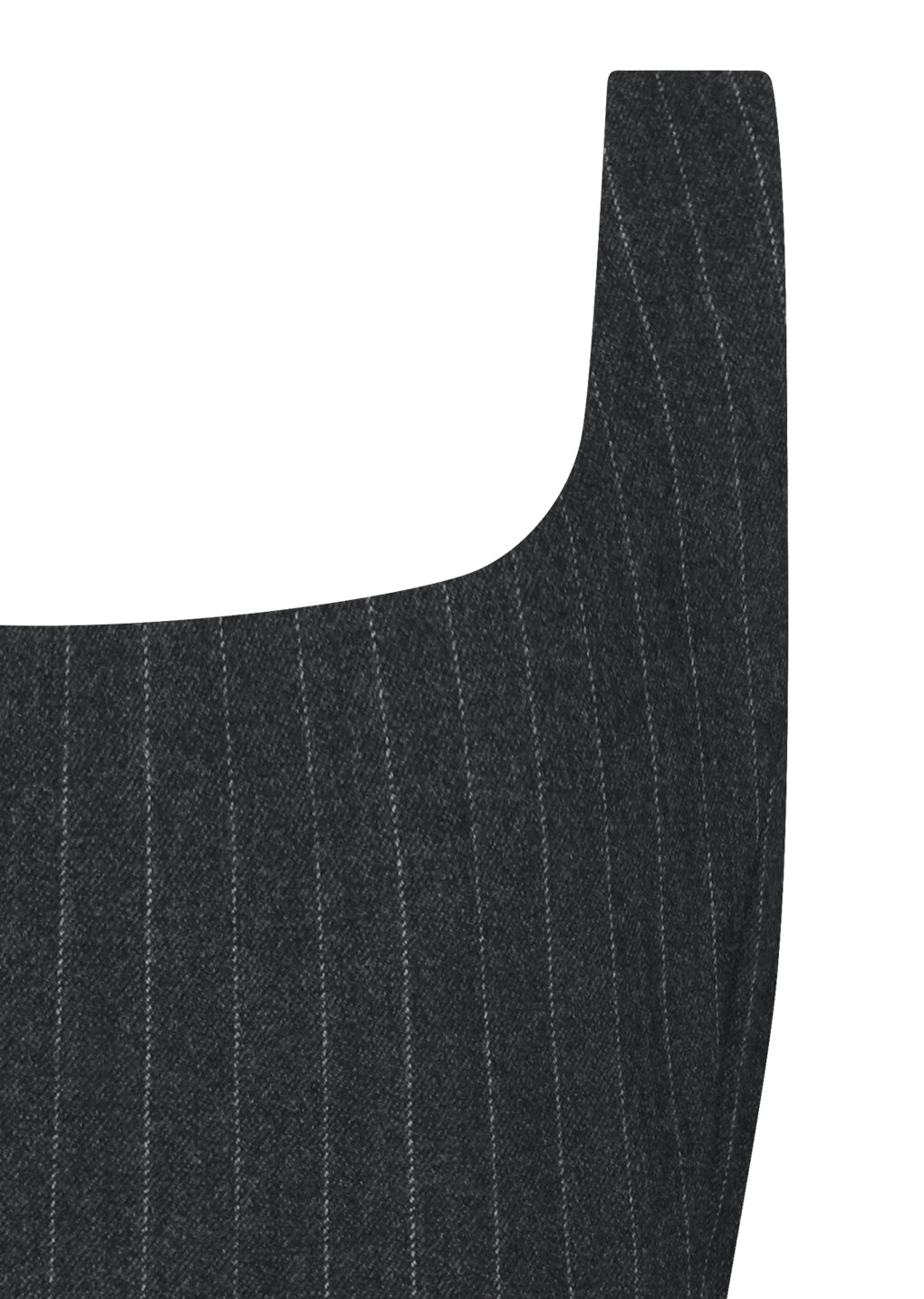 wool snap button down vest, stripe