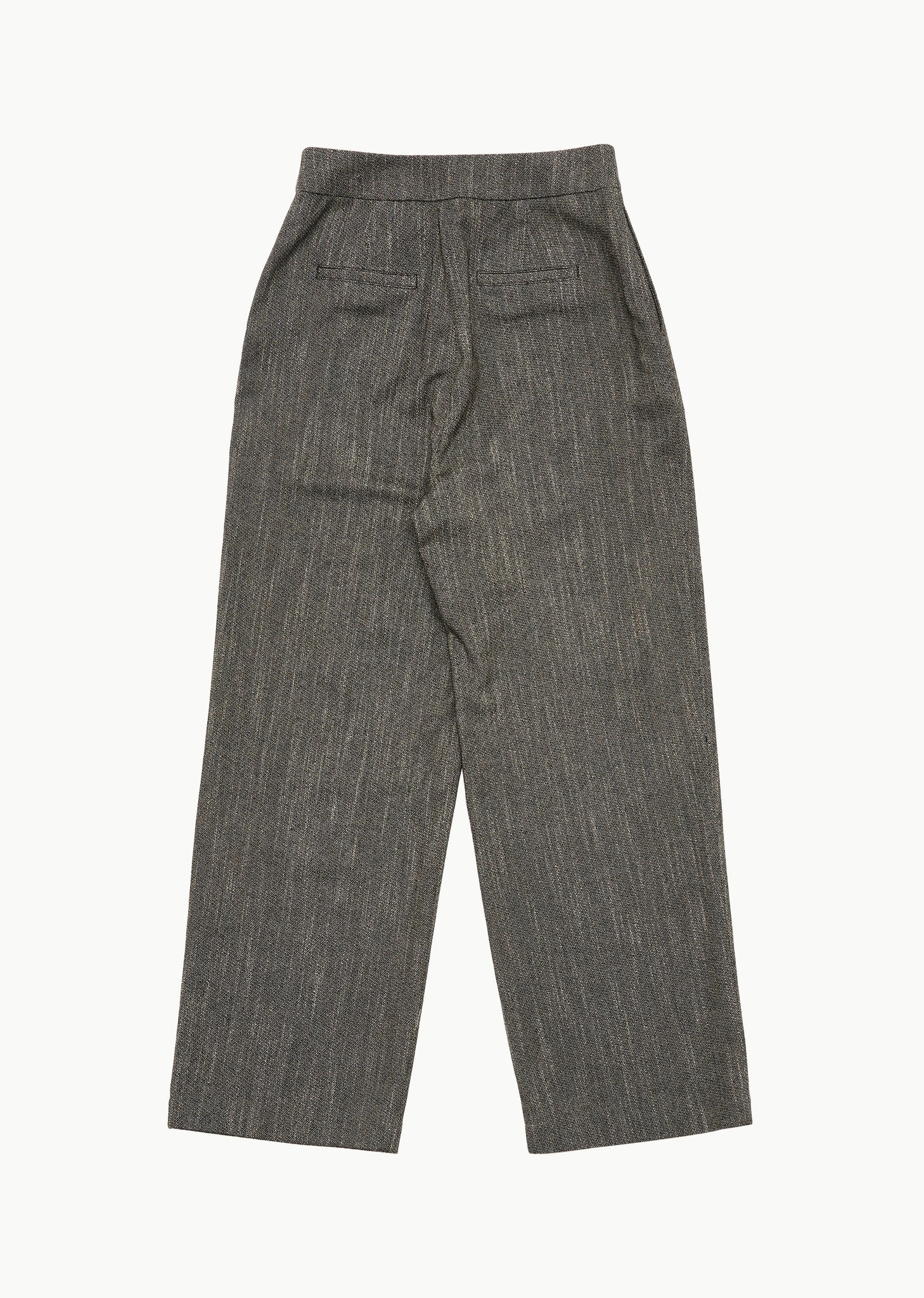 WOOL TWEED WIDE PANTS (2 COLORS)