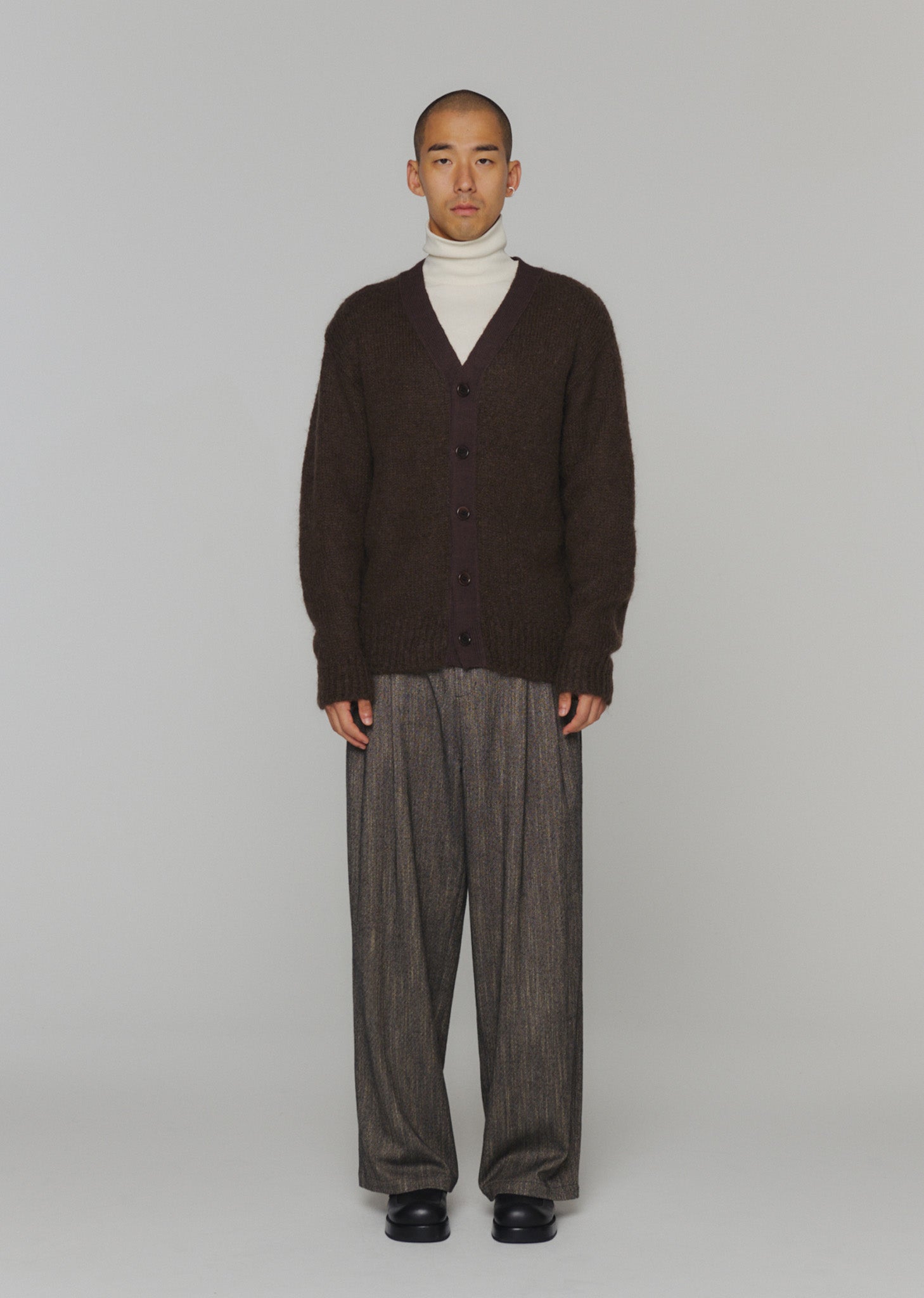 WOOL TWEED WIDE PANTS (2 COLORS)