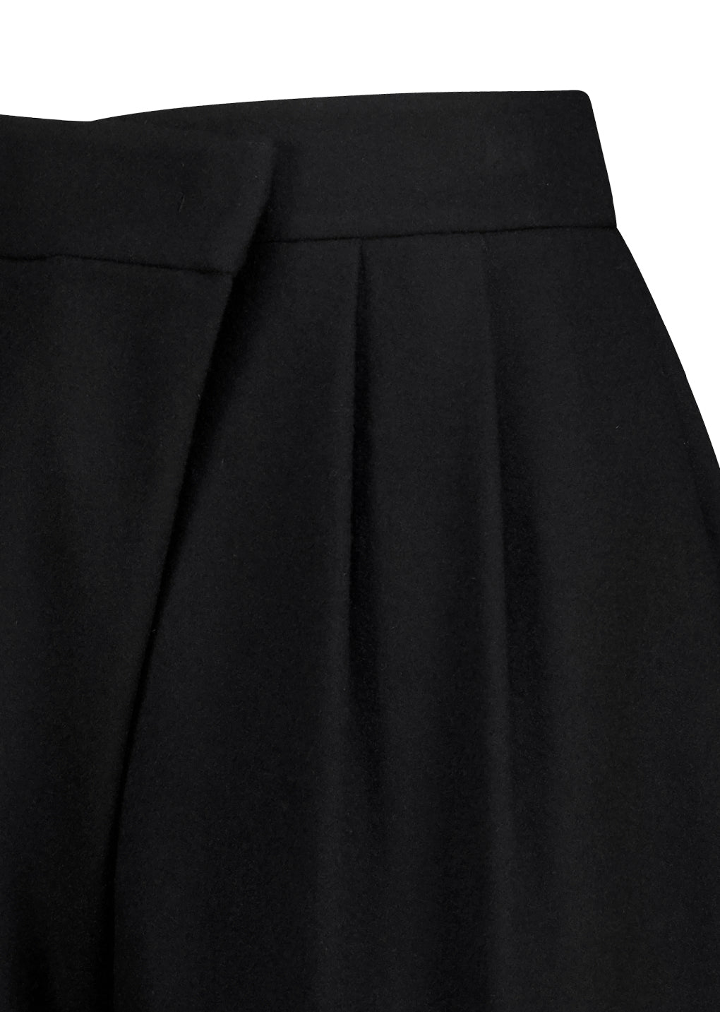 wool wrap pants, black