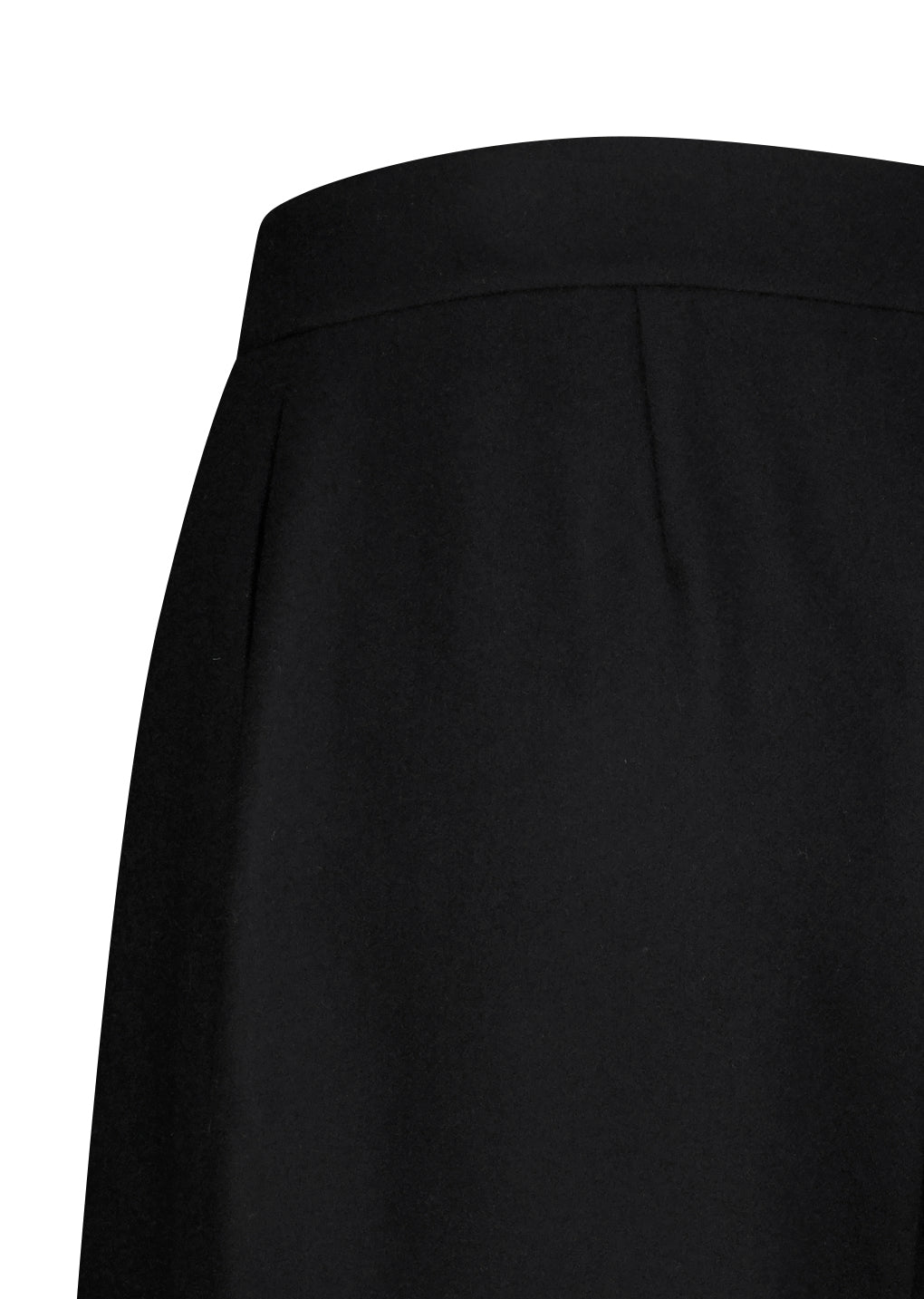 wool wrap pants, black