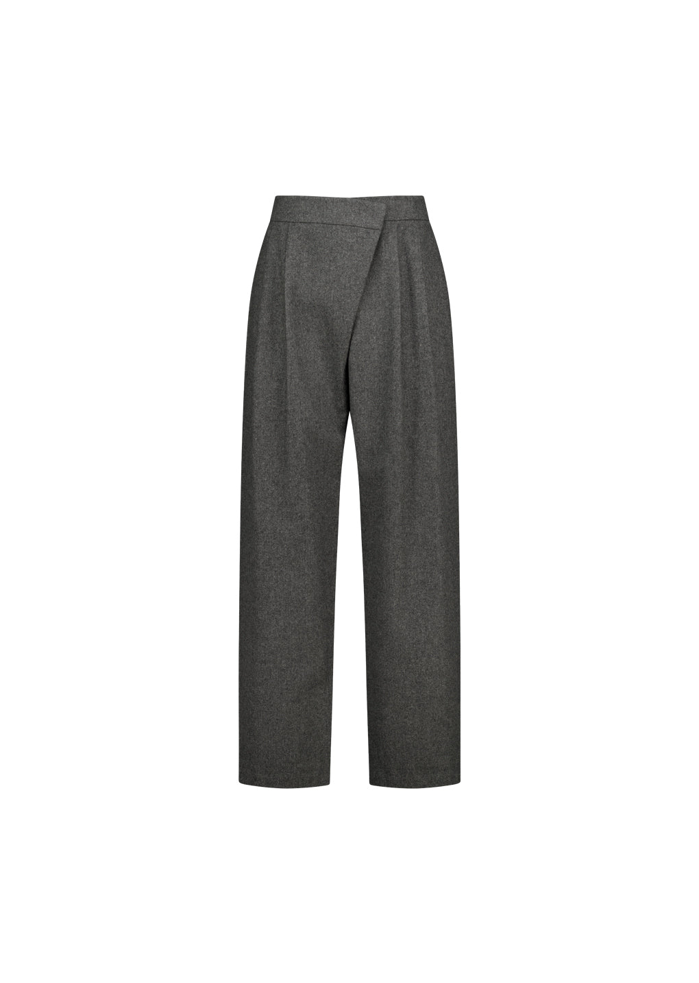 wool wrap pants, charcoal