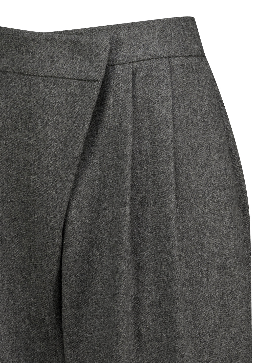 wool wrap pants, charcoal