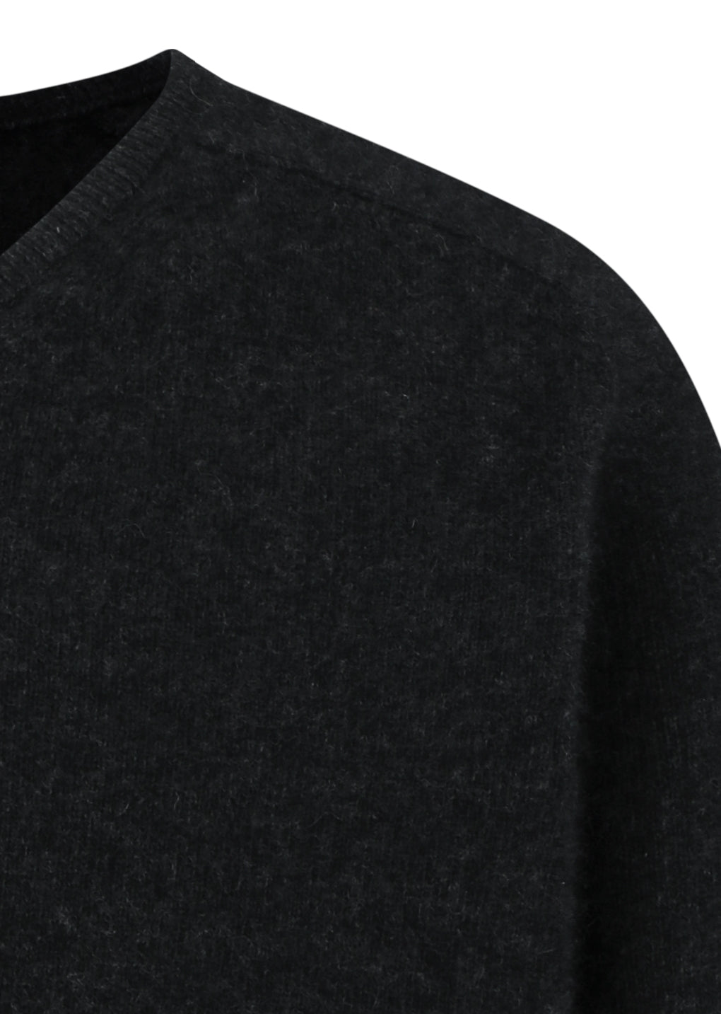racoon v-neck knit, dark grey