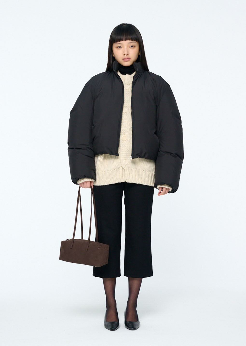 [PRE-ORDER] small cubo bag, dark brown hover