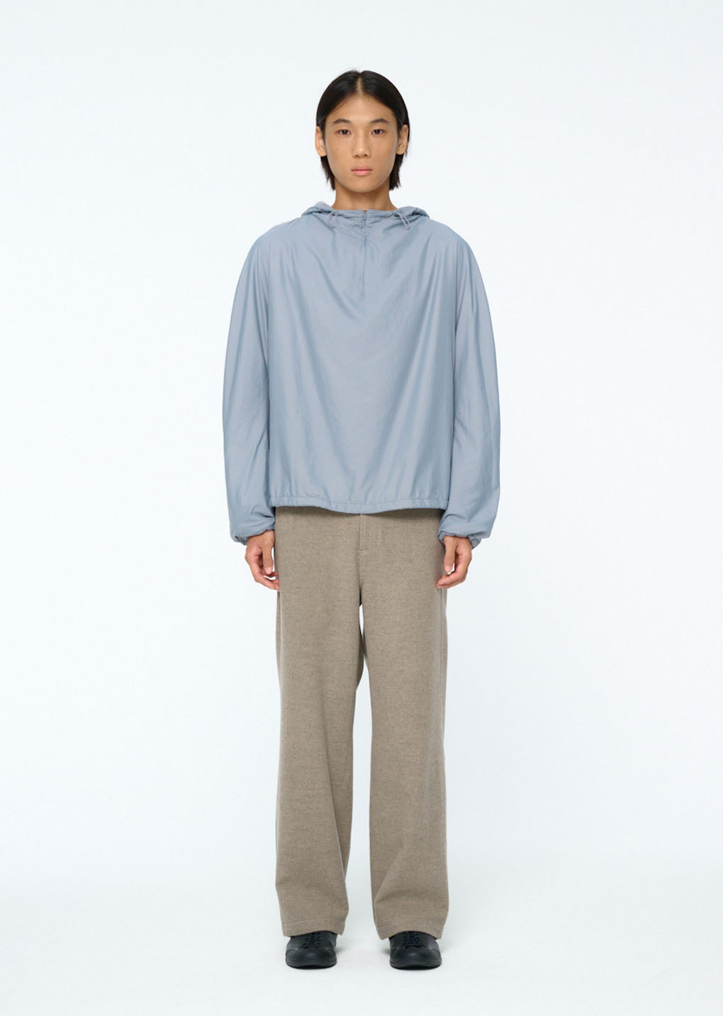 nylon hood anorak, light blue hover