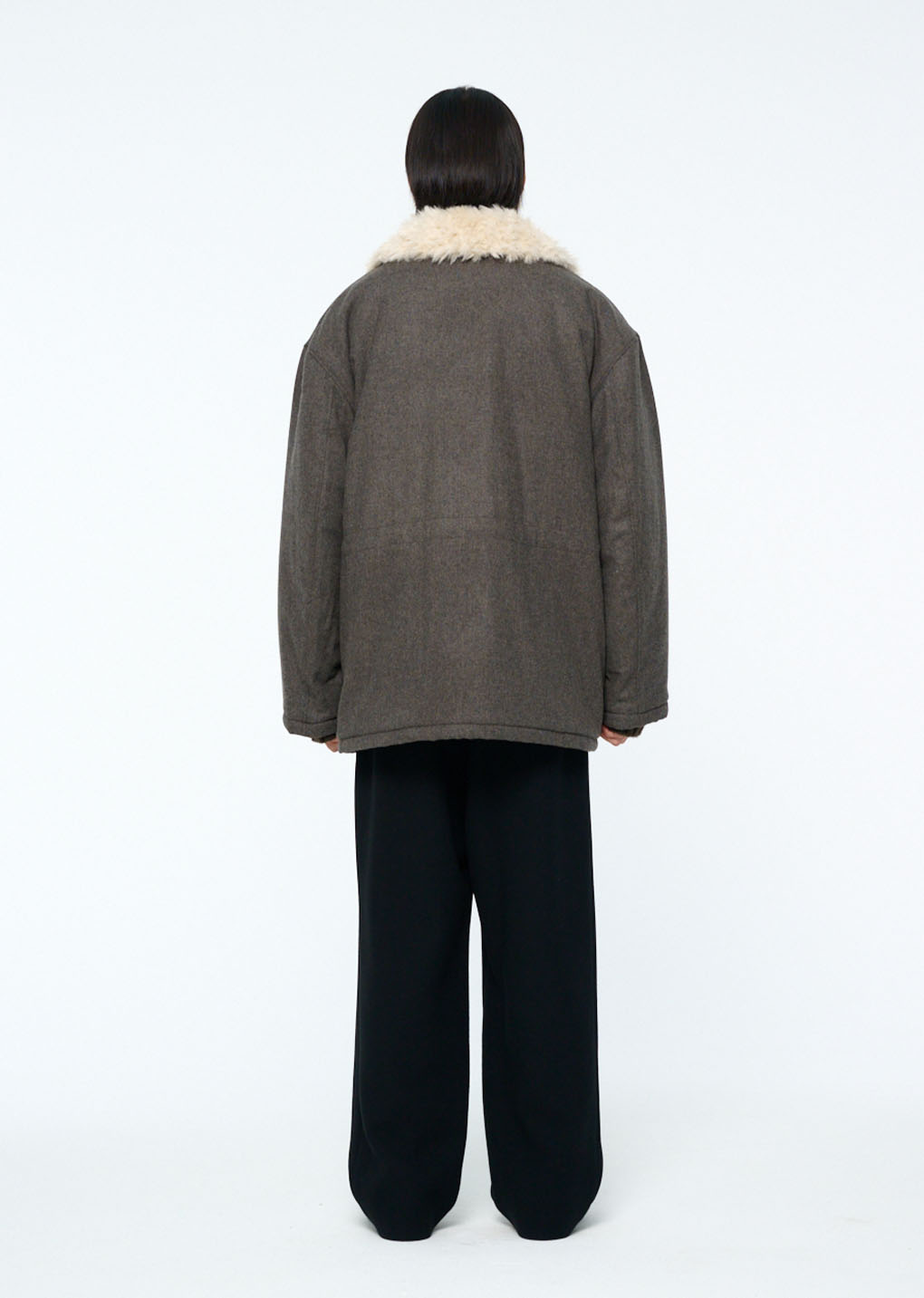 wool safari jumper, charcoal