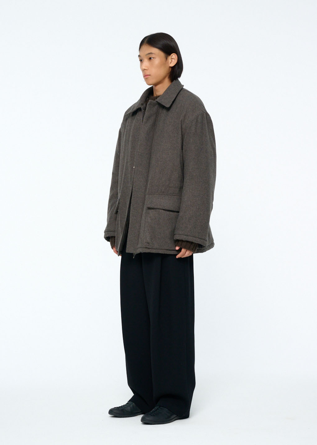 wool safari jumper, charcoal