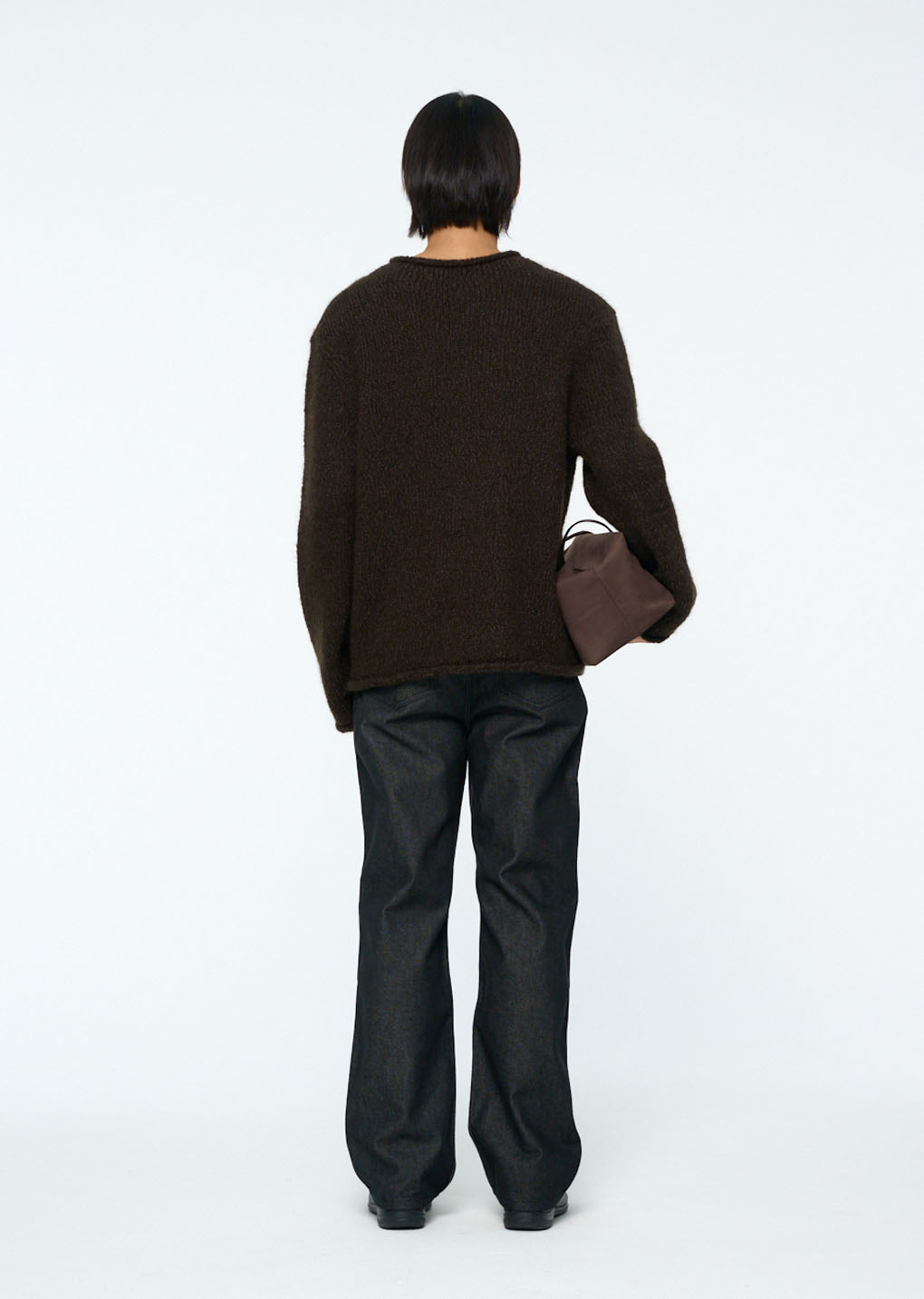 [PRE-ORDER] large cubo bag, dark brown