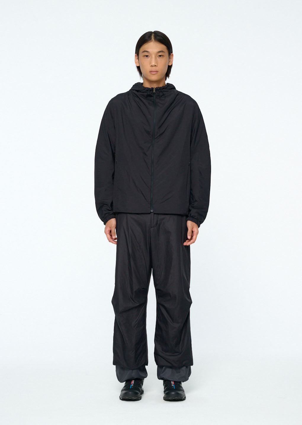 nylon reversible hood jumper, black hover