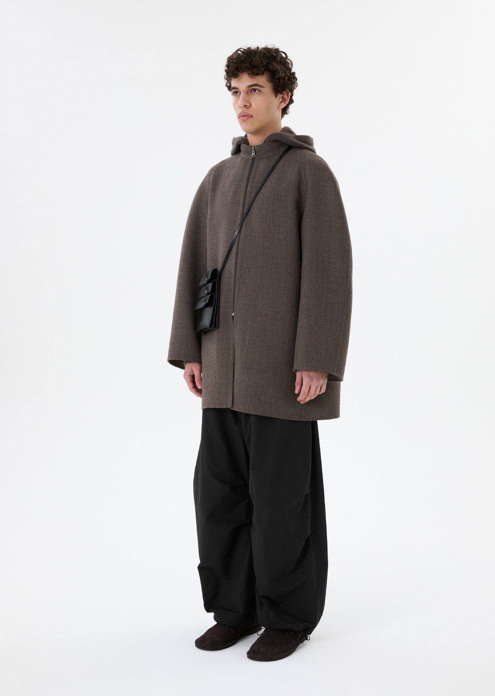 handmade raglan coat, brown