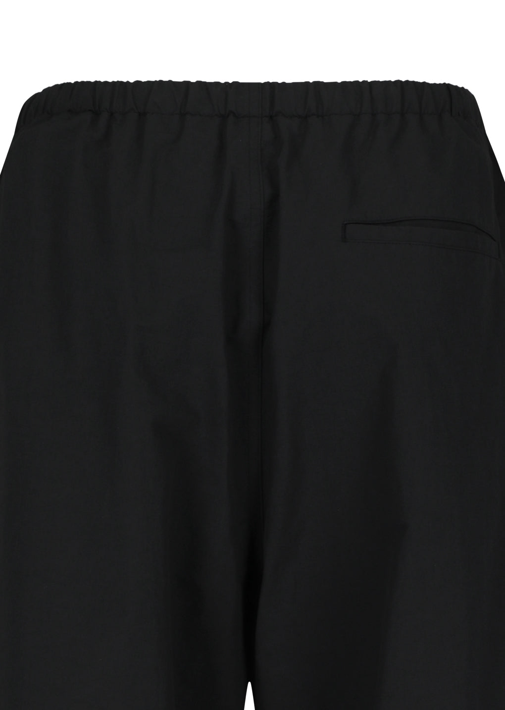 drawstring wide fatigue pants, black