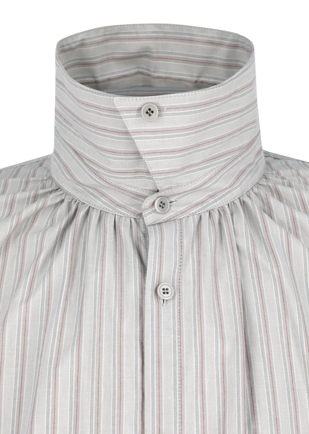 stripe shirring oversized shirts, grey