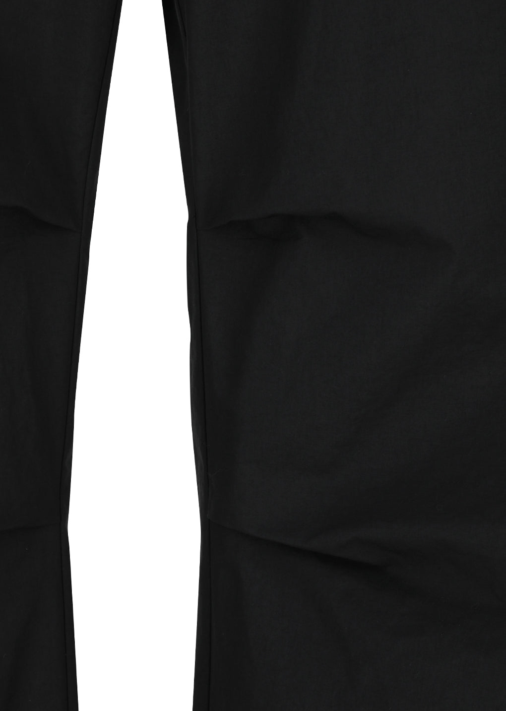 drawstring wide fatigue pants, black