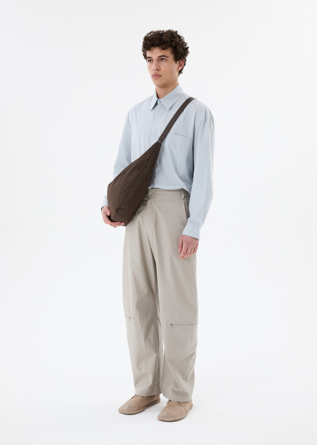 square pocket oversized shirts, light blue