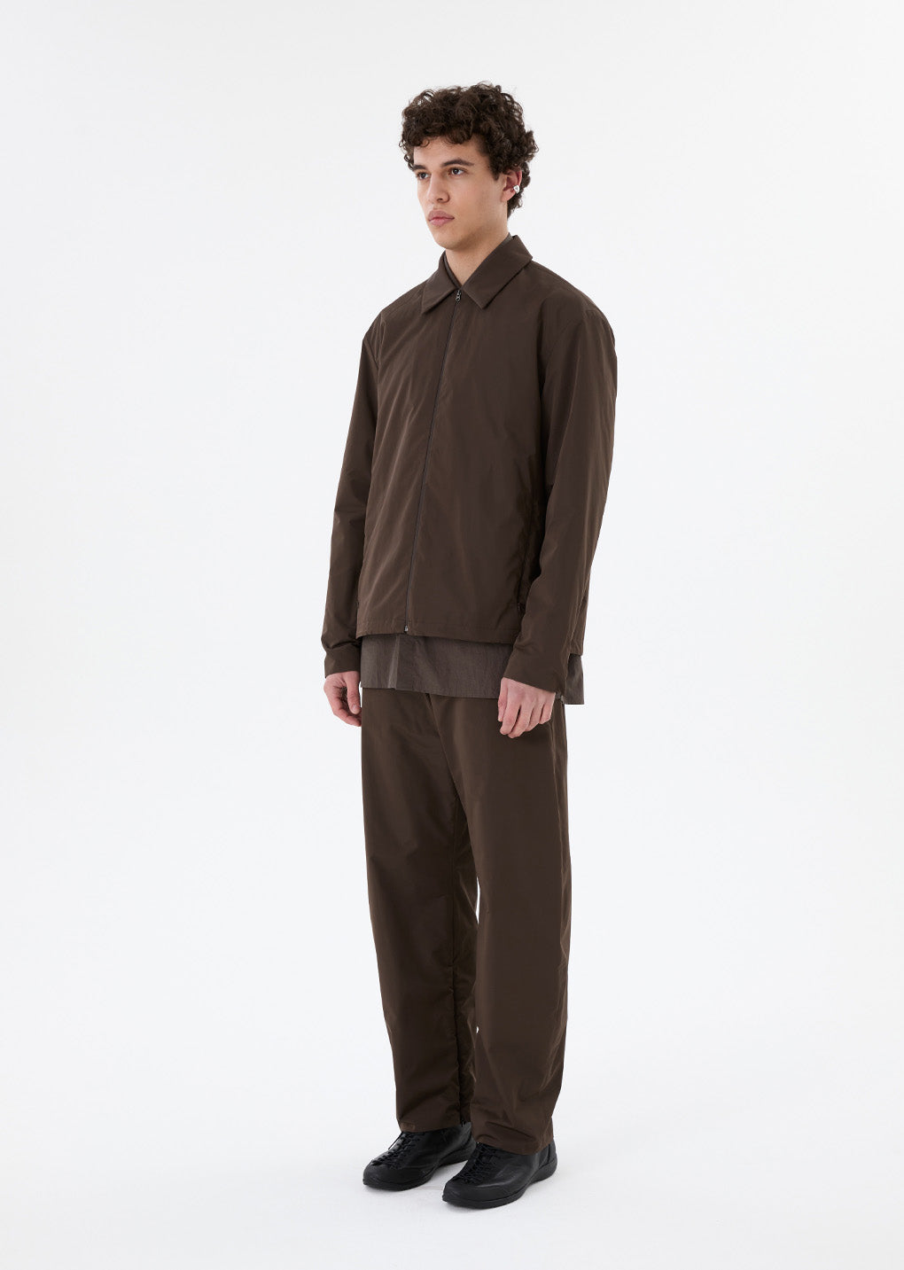 taffeta padded jumper, brown