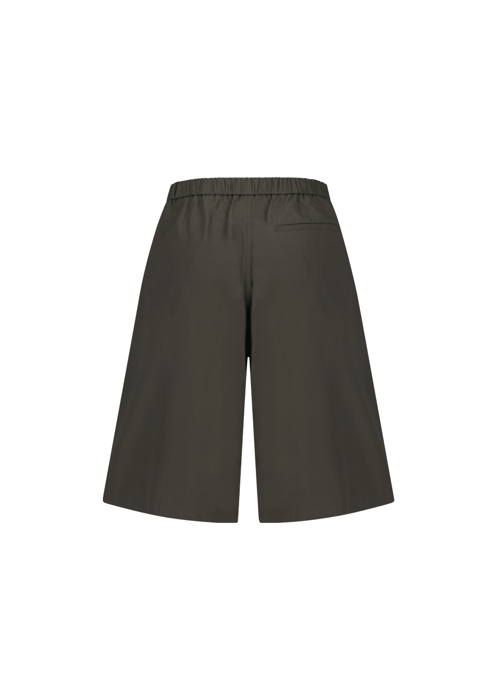 two tuck wide shorts, brown