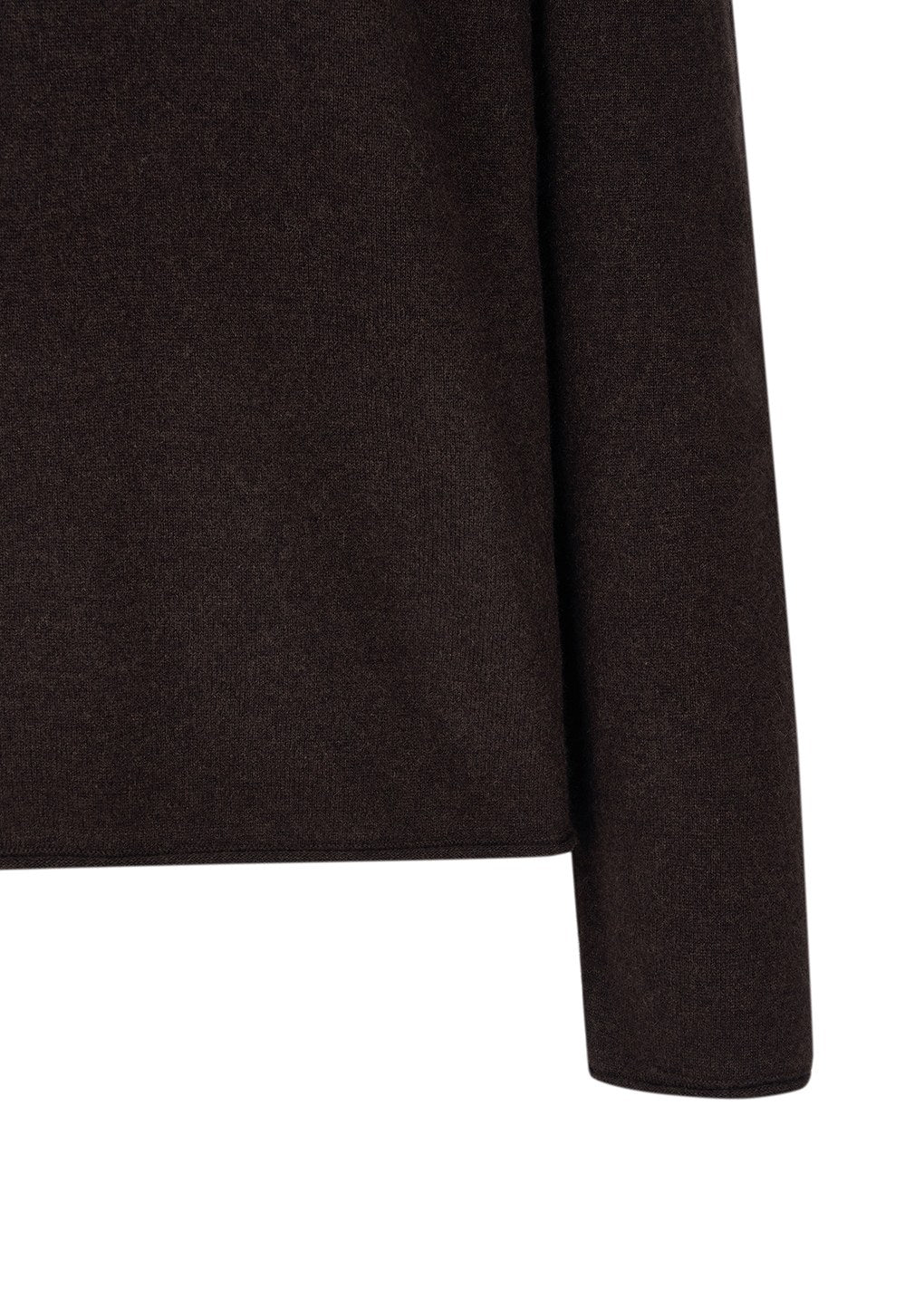 cashmere easy crewneck knit, brown
