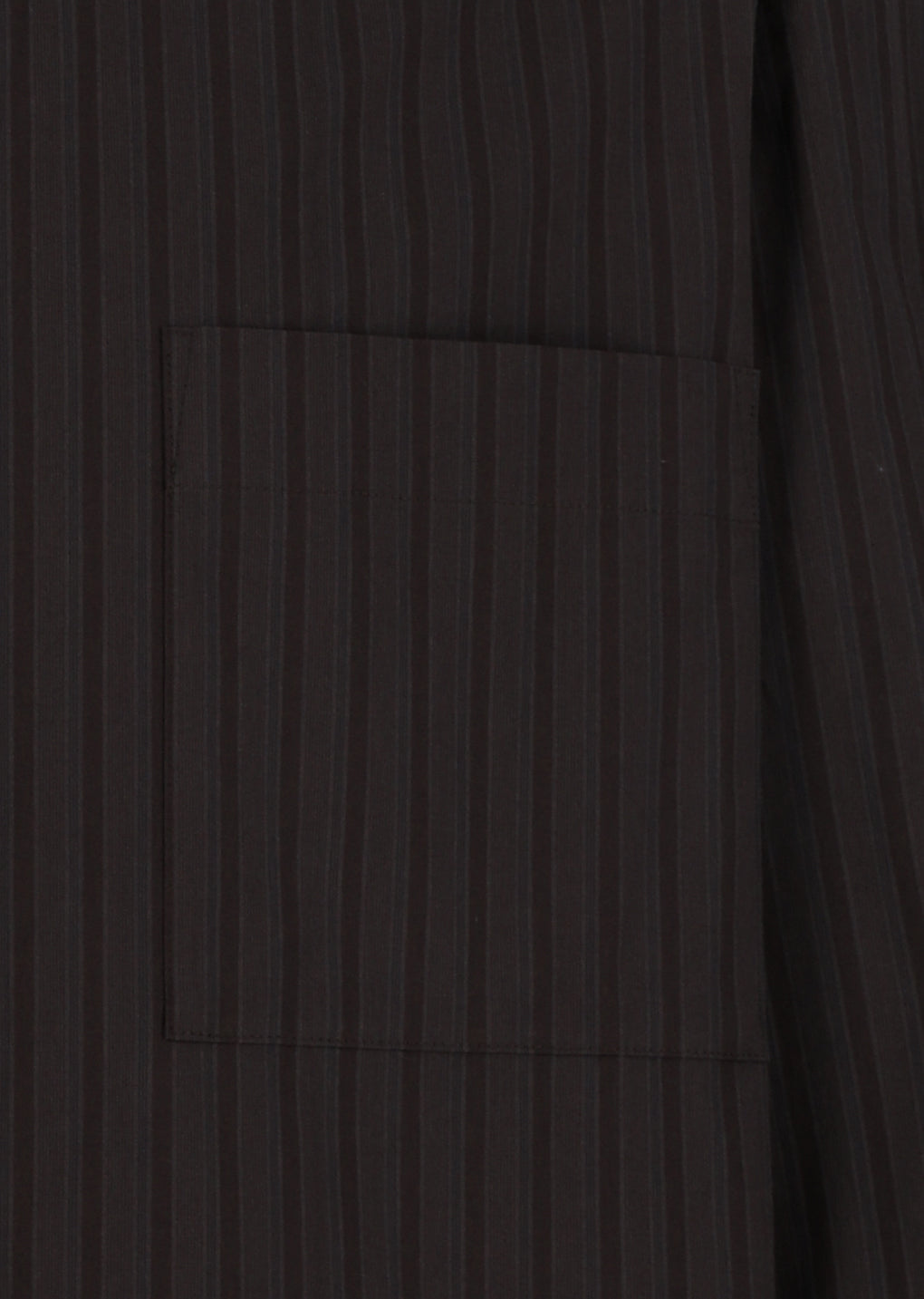 stripe square pocket oversized shirts, brown