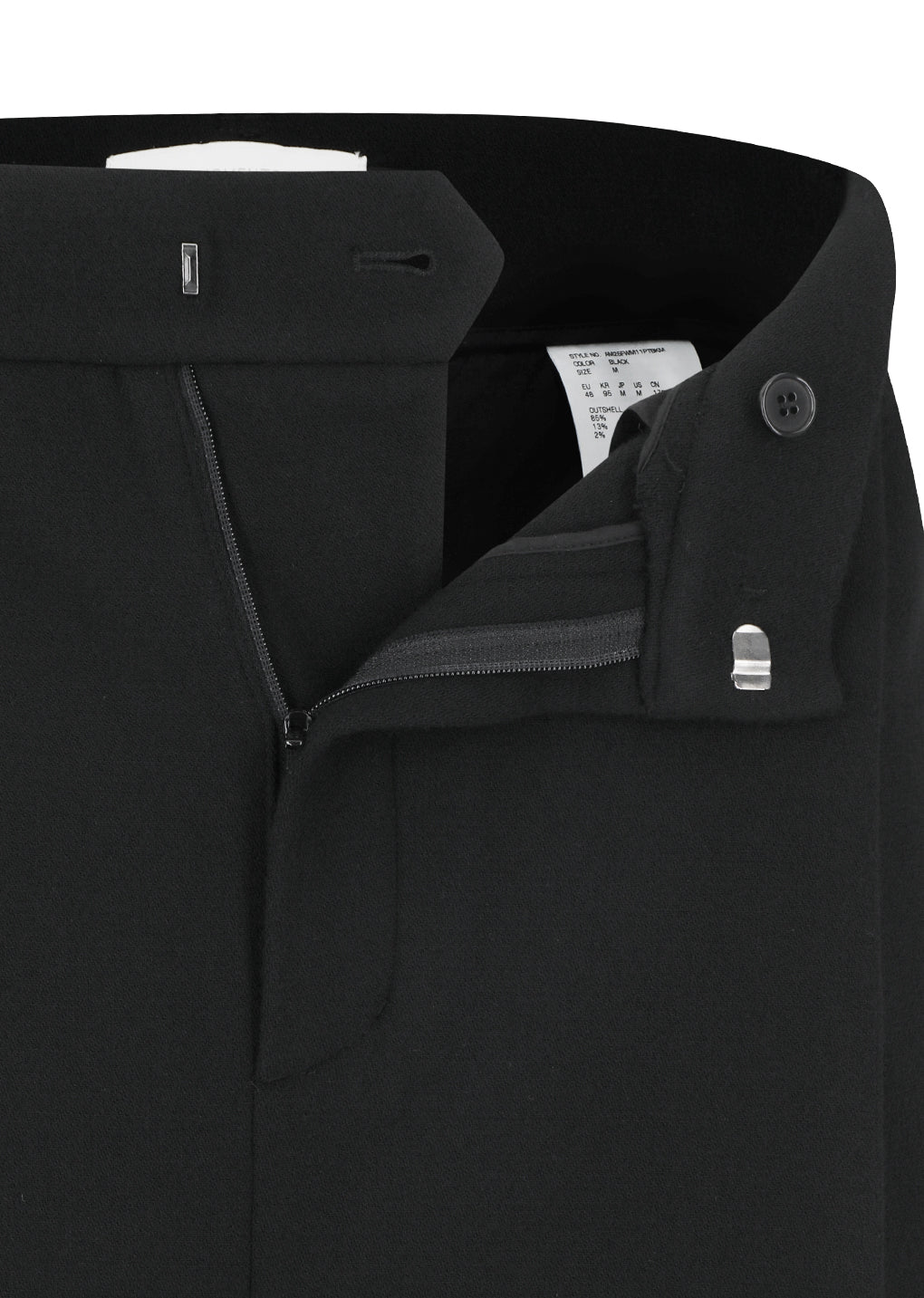 wool martin pants, black