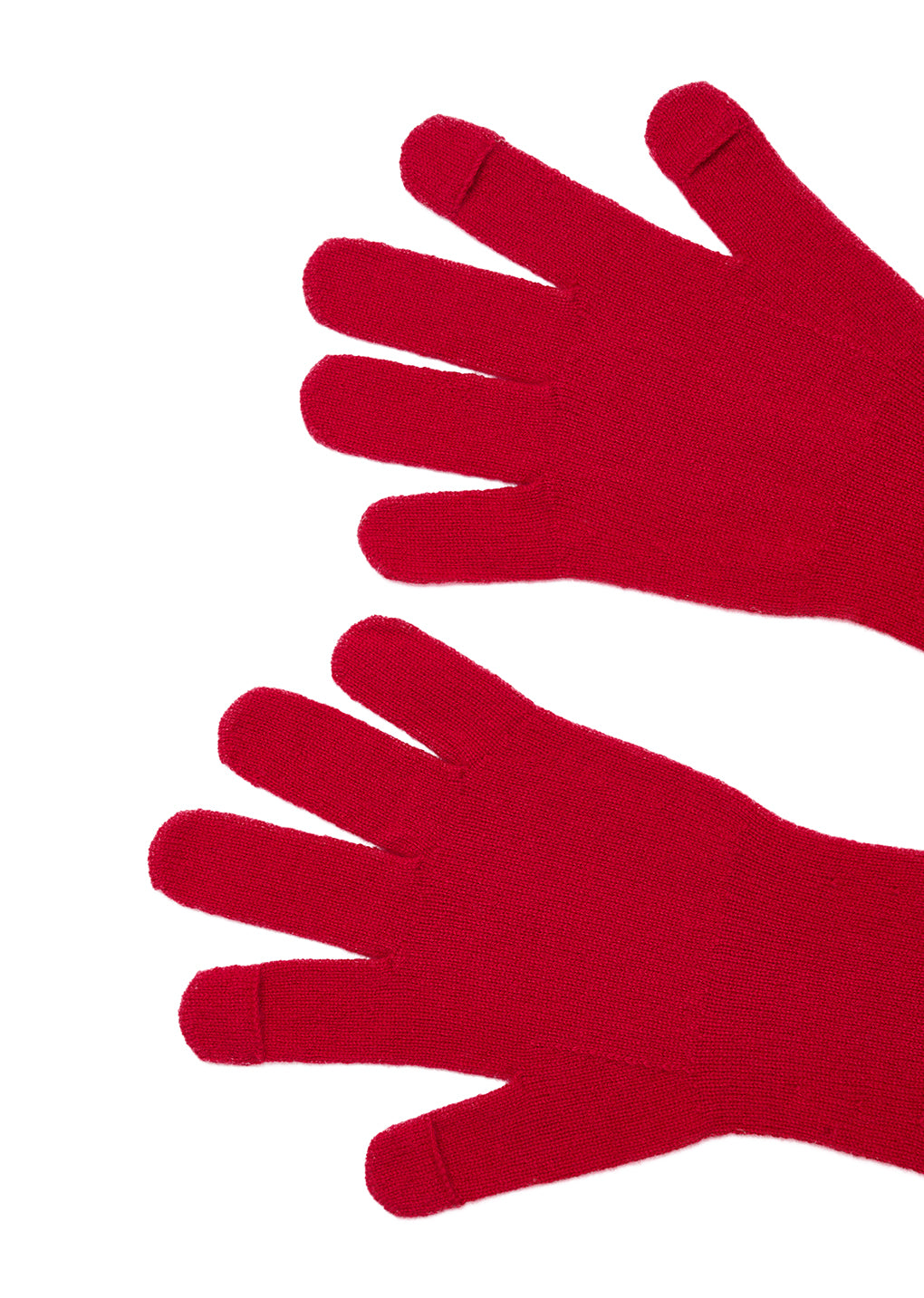 cashmere gloves, red