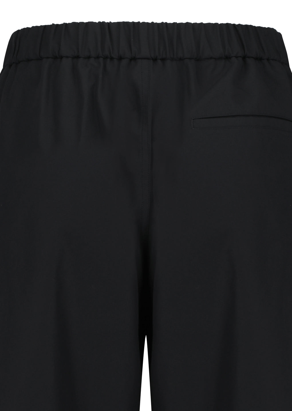 two tuck wide shorts, black