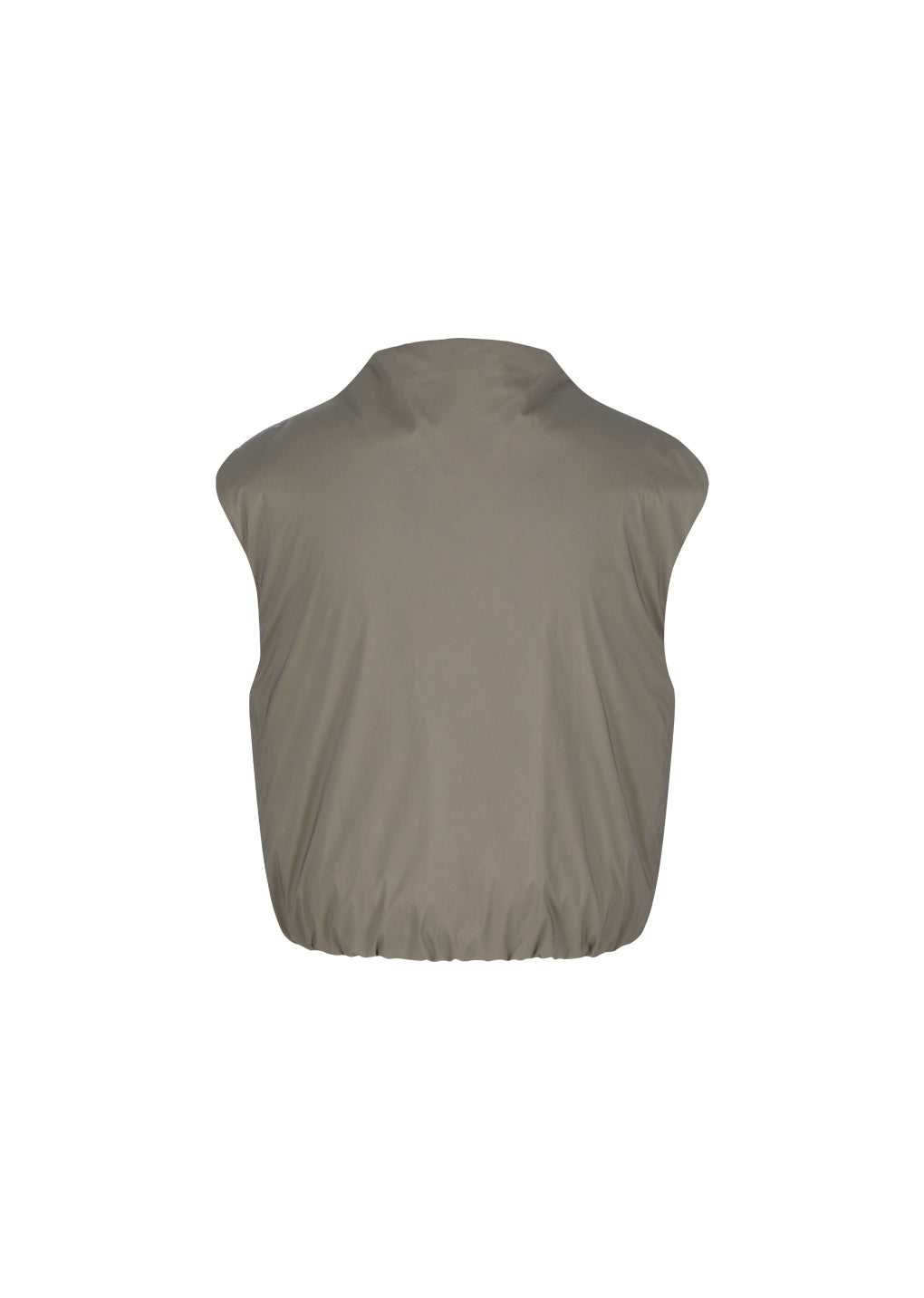 sheer nylon padded vest, grey