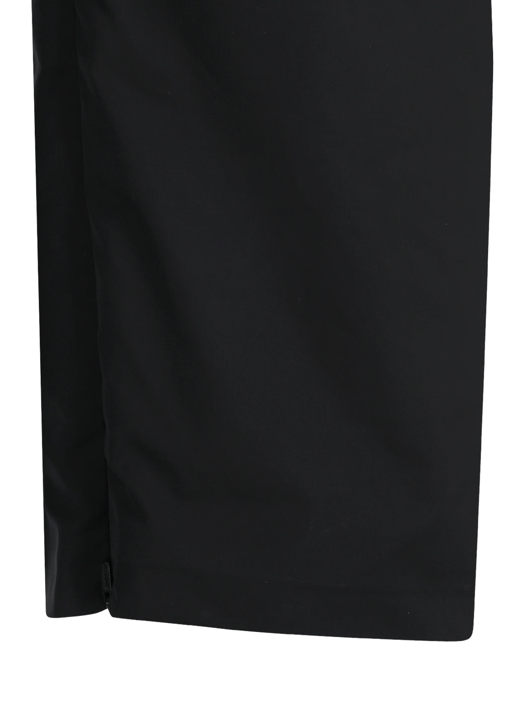 taffeta curved leg pants, black